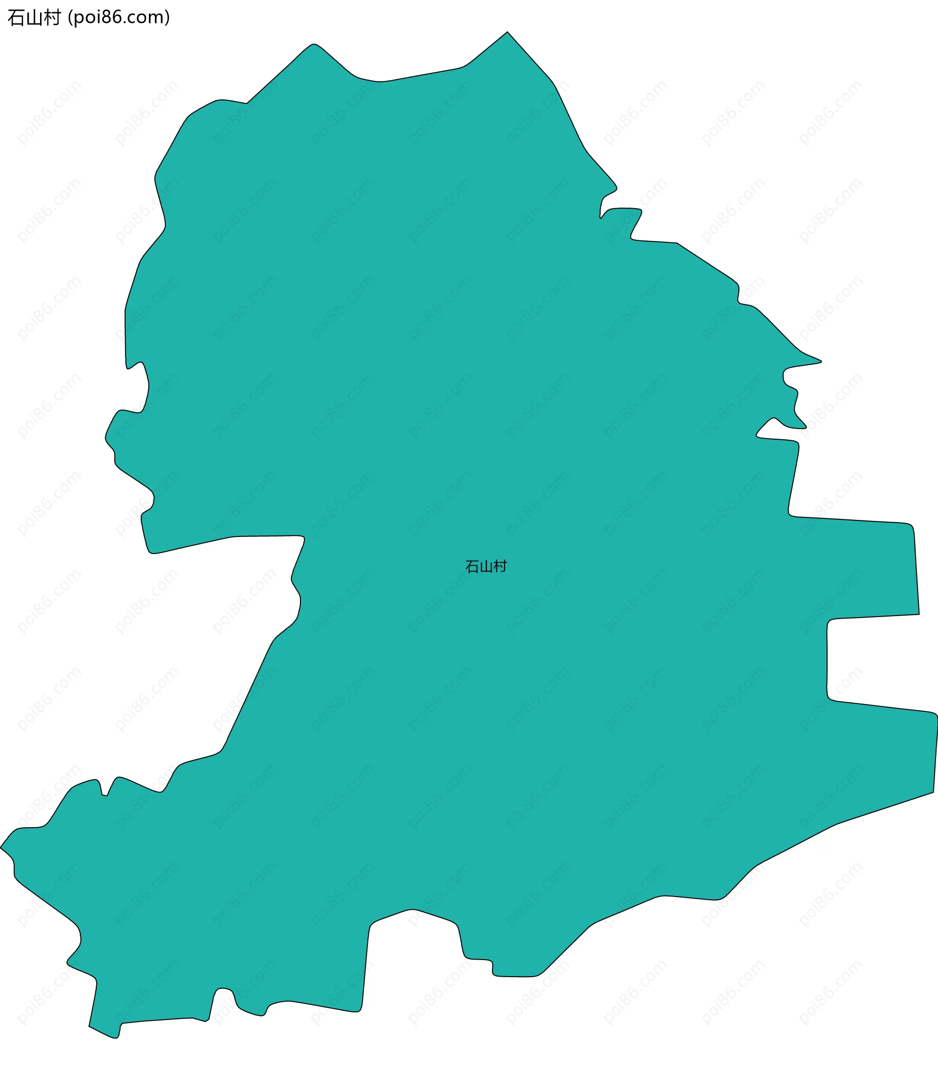 石山村边界地图