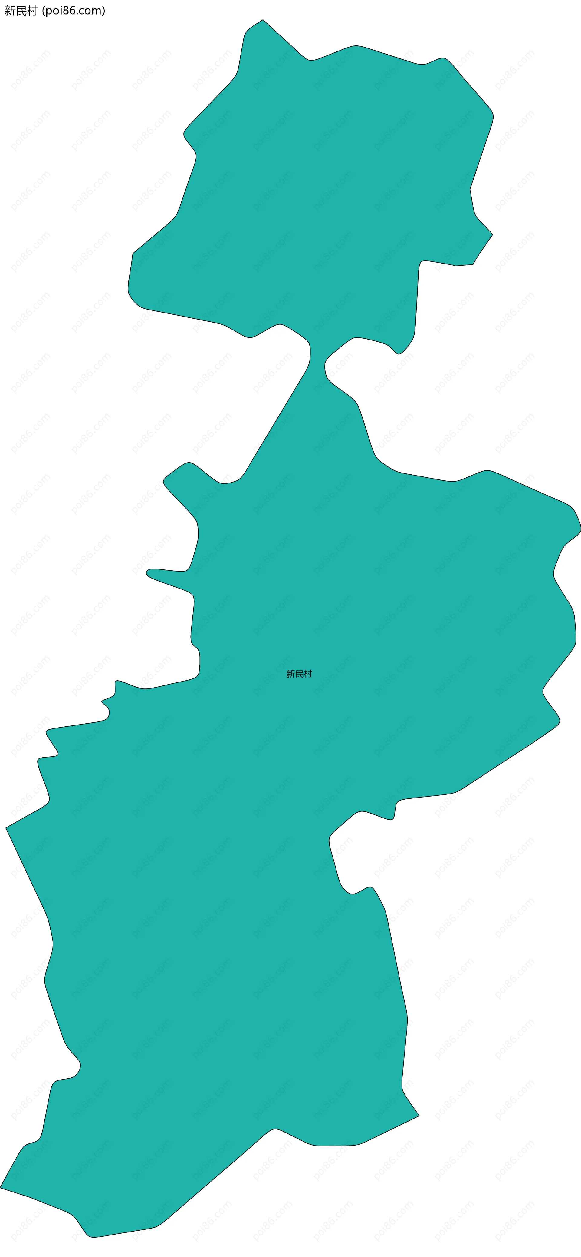 新民村边界地图