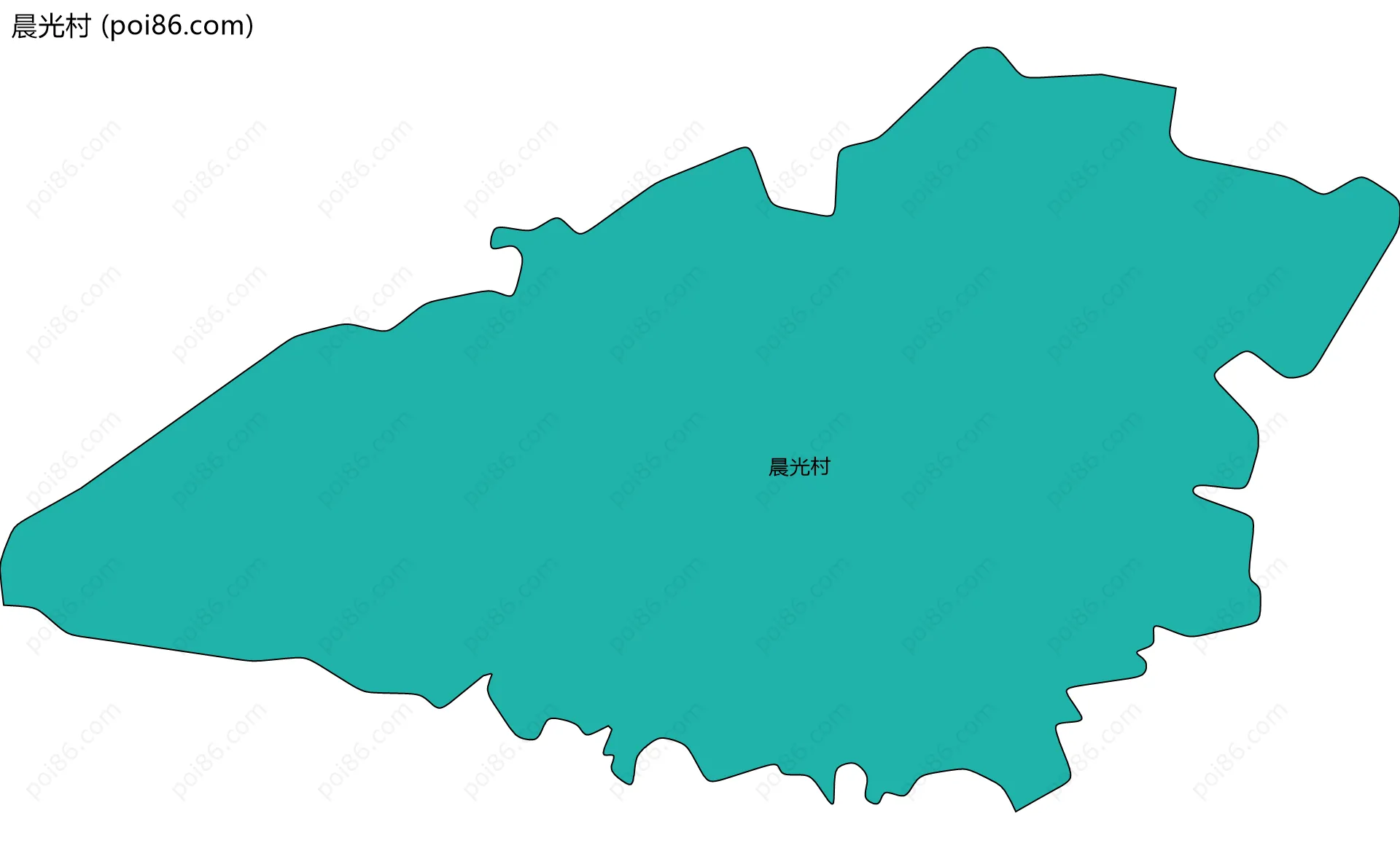 晨光村边界地图