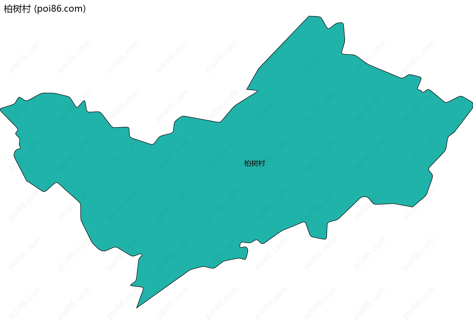 柏树村边界地图