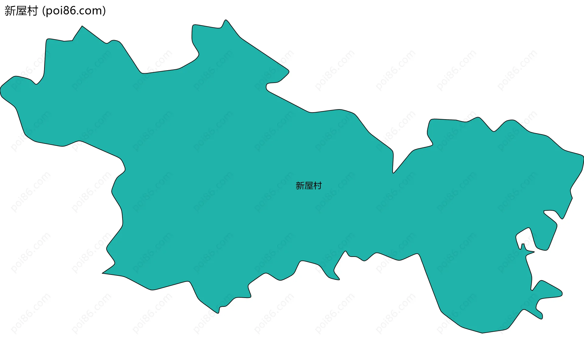 新屋村边界地图