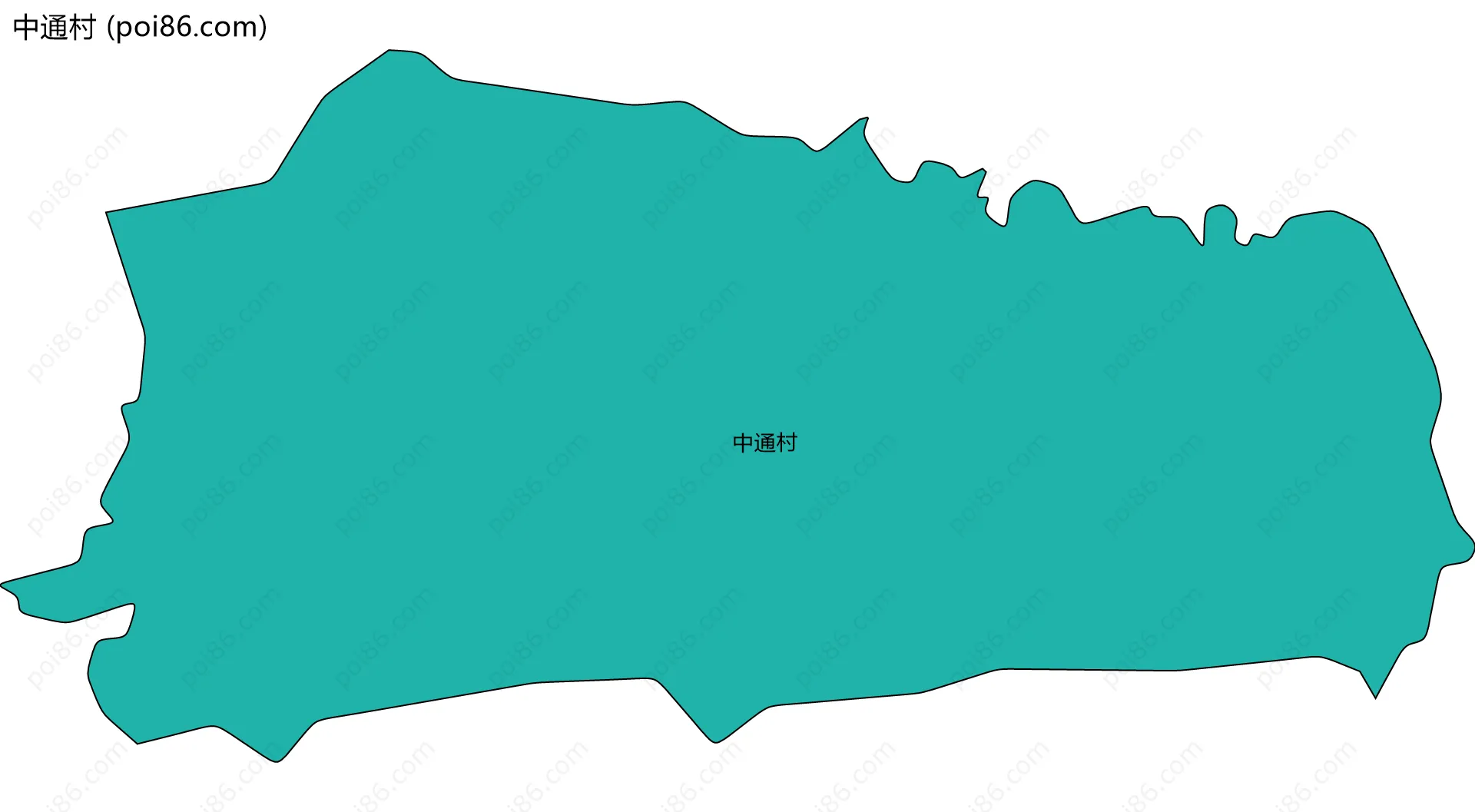 中通村边界地图