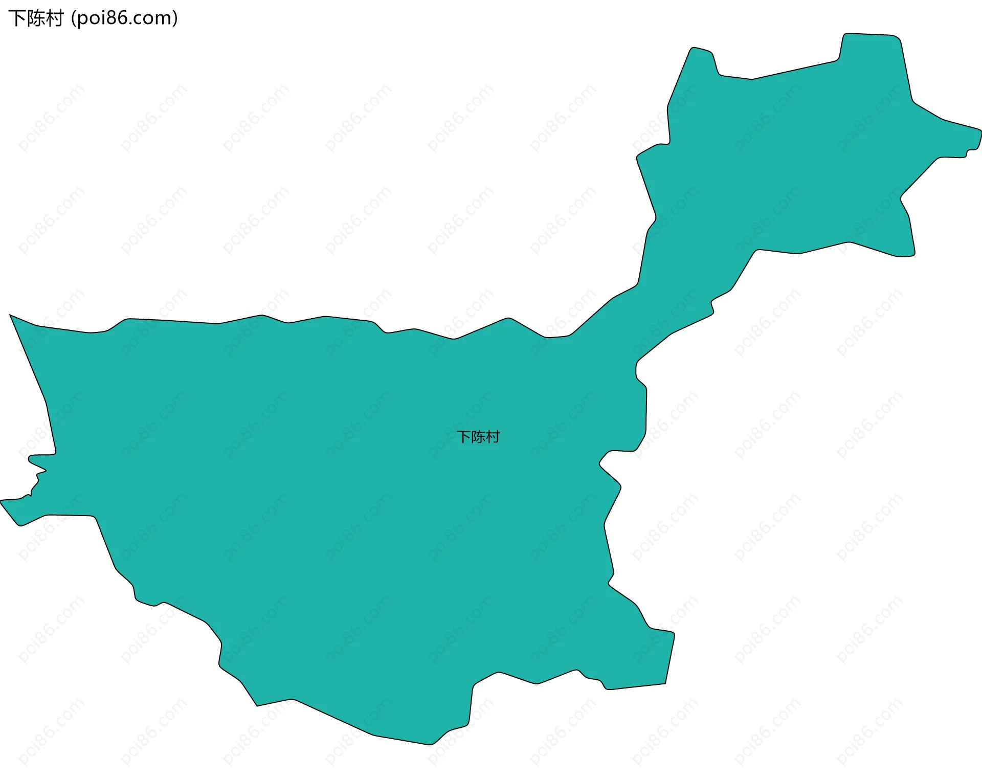 下陈村边界地图