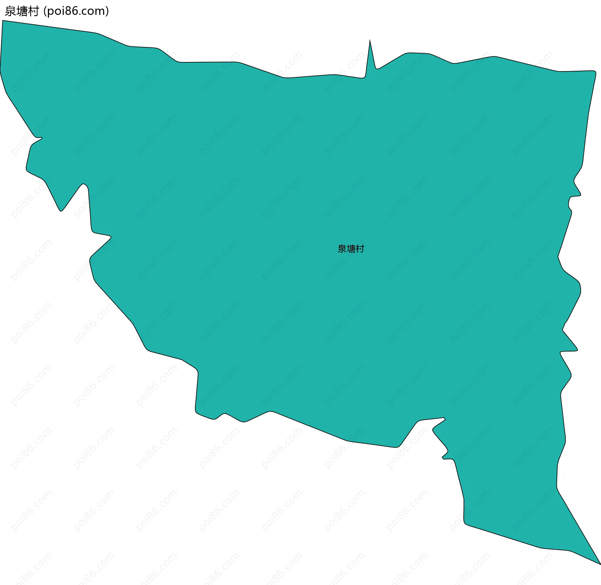 泉塘村边界地图