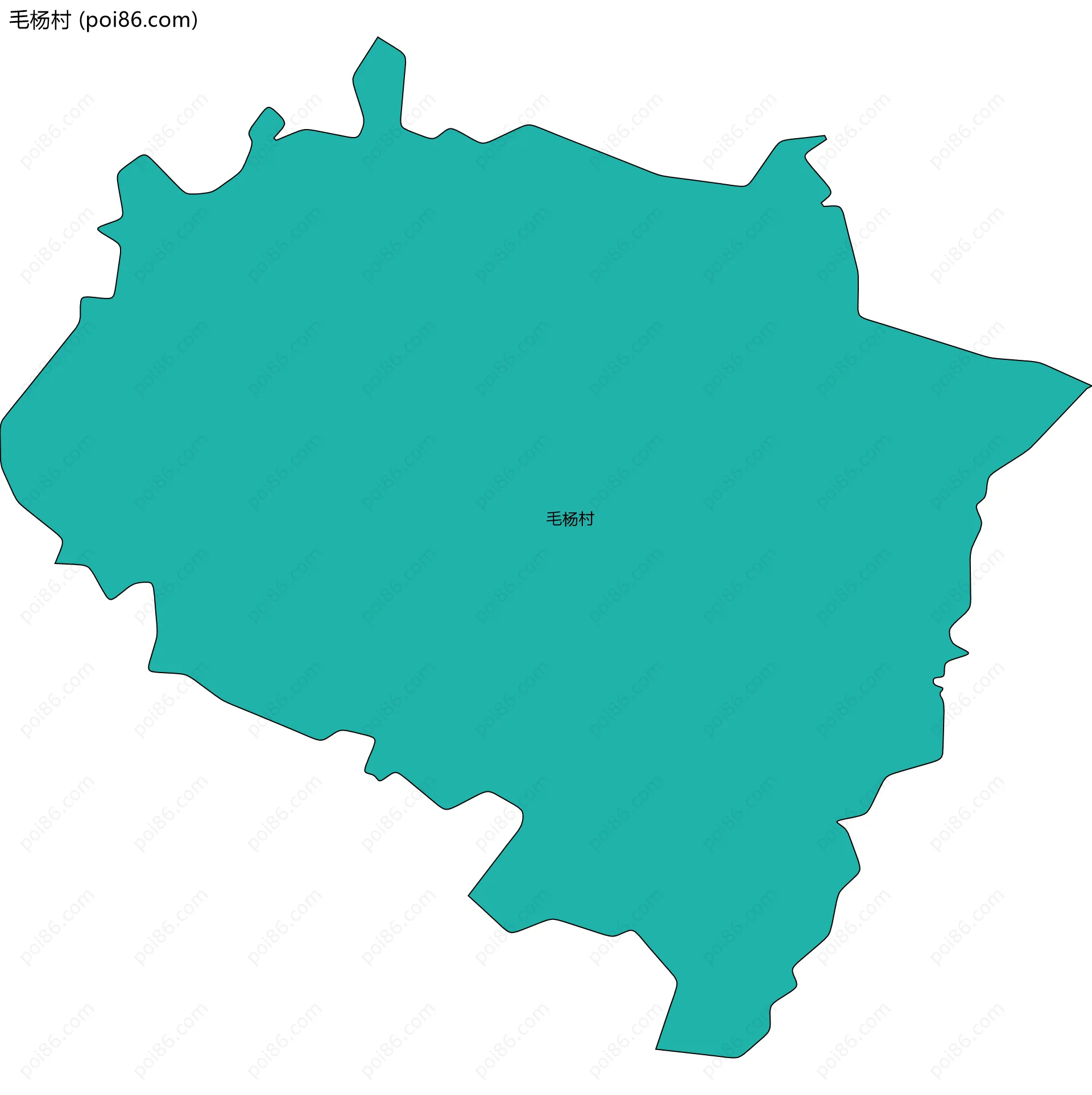 毛杨村边界地图