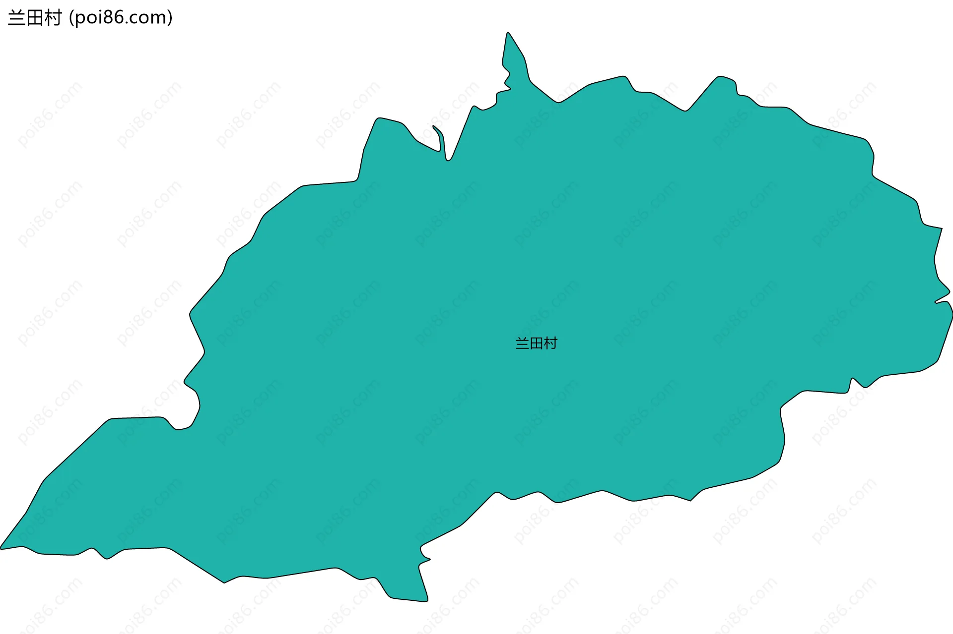 兰田村边界地图