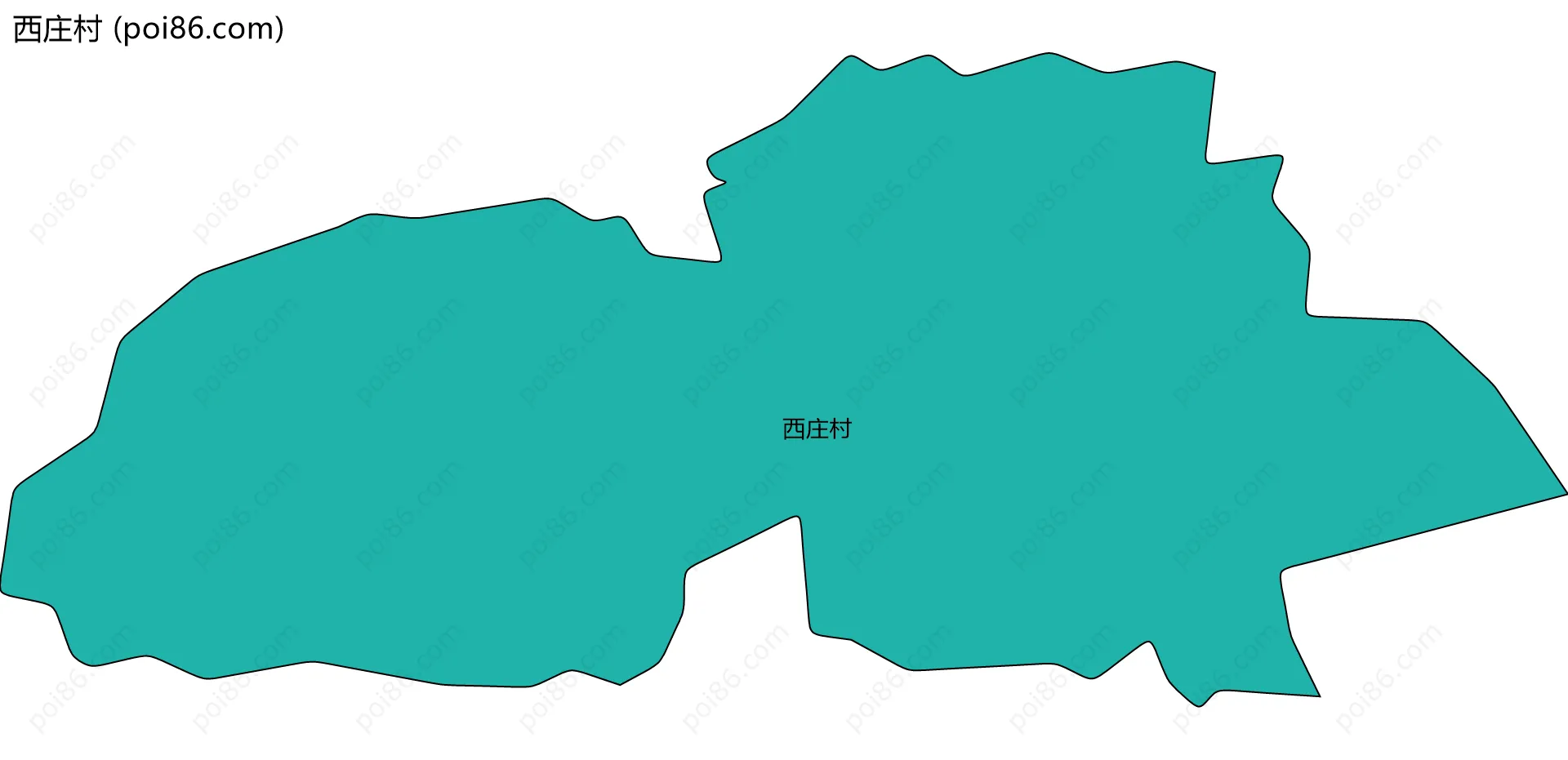 西庄村边界地图
