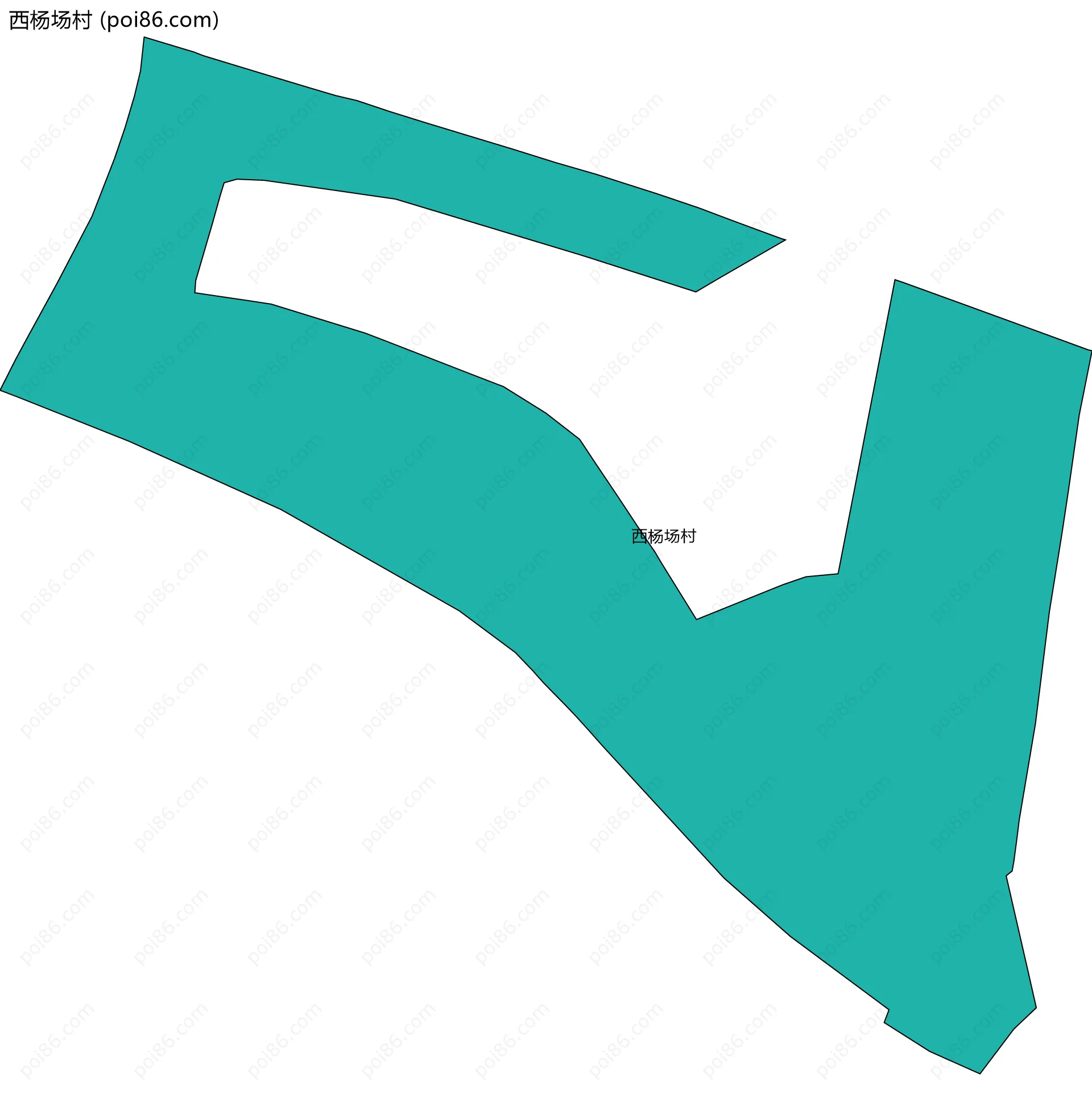 西杨场村边界地图