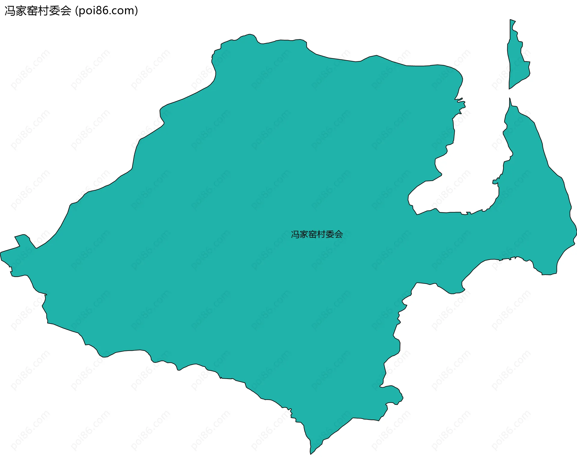 冯家窑村委会边界地图
