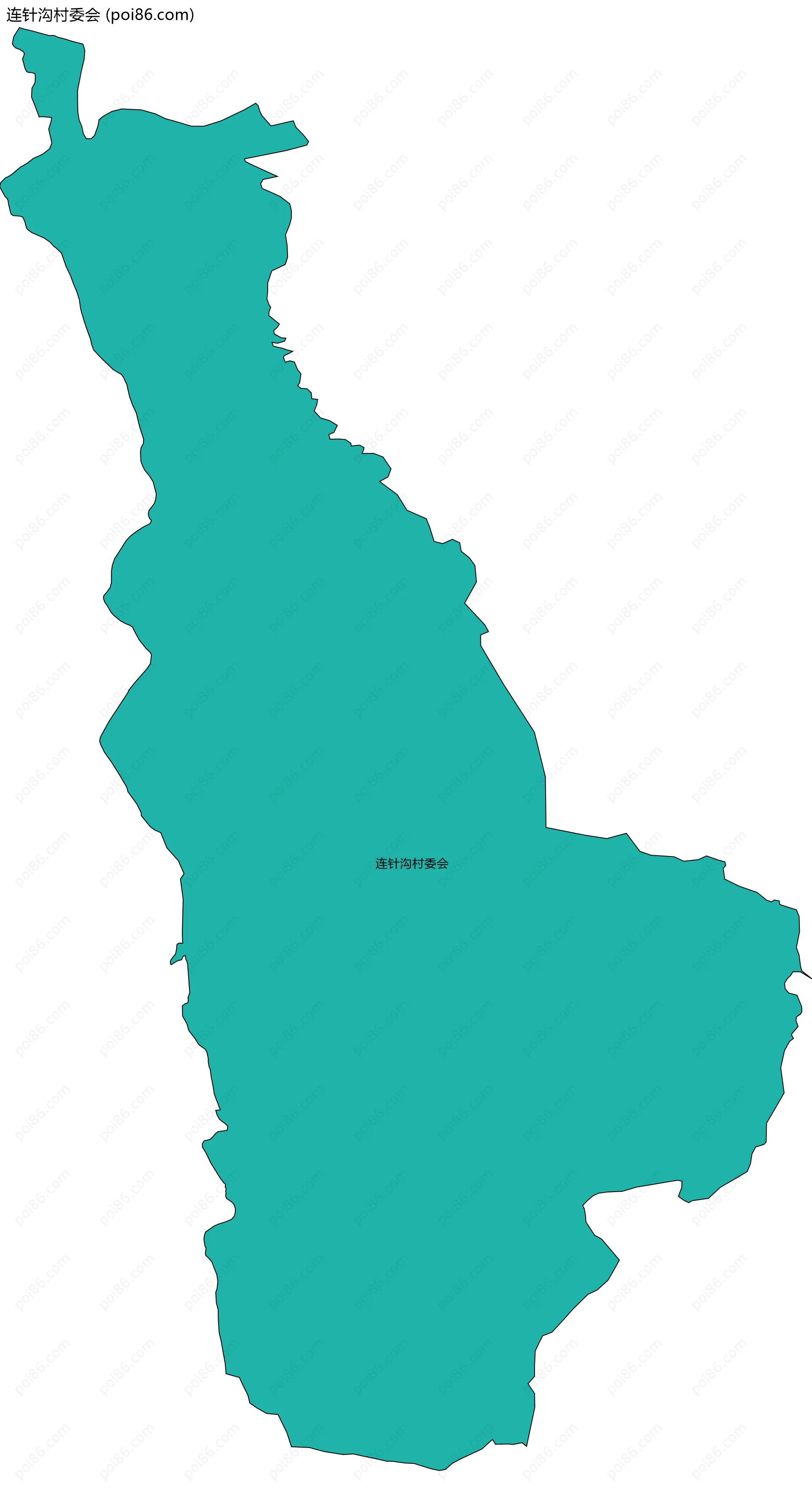 连针沟村委会边界地图