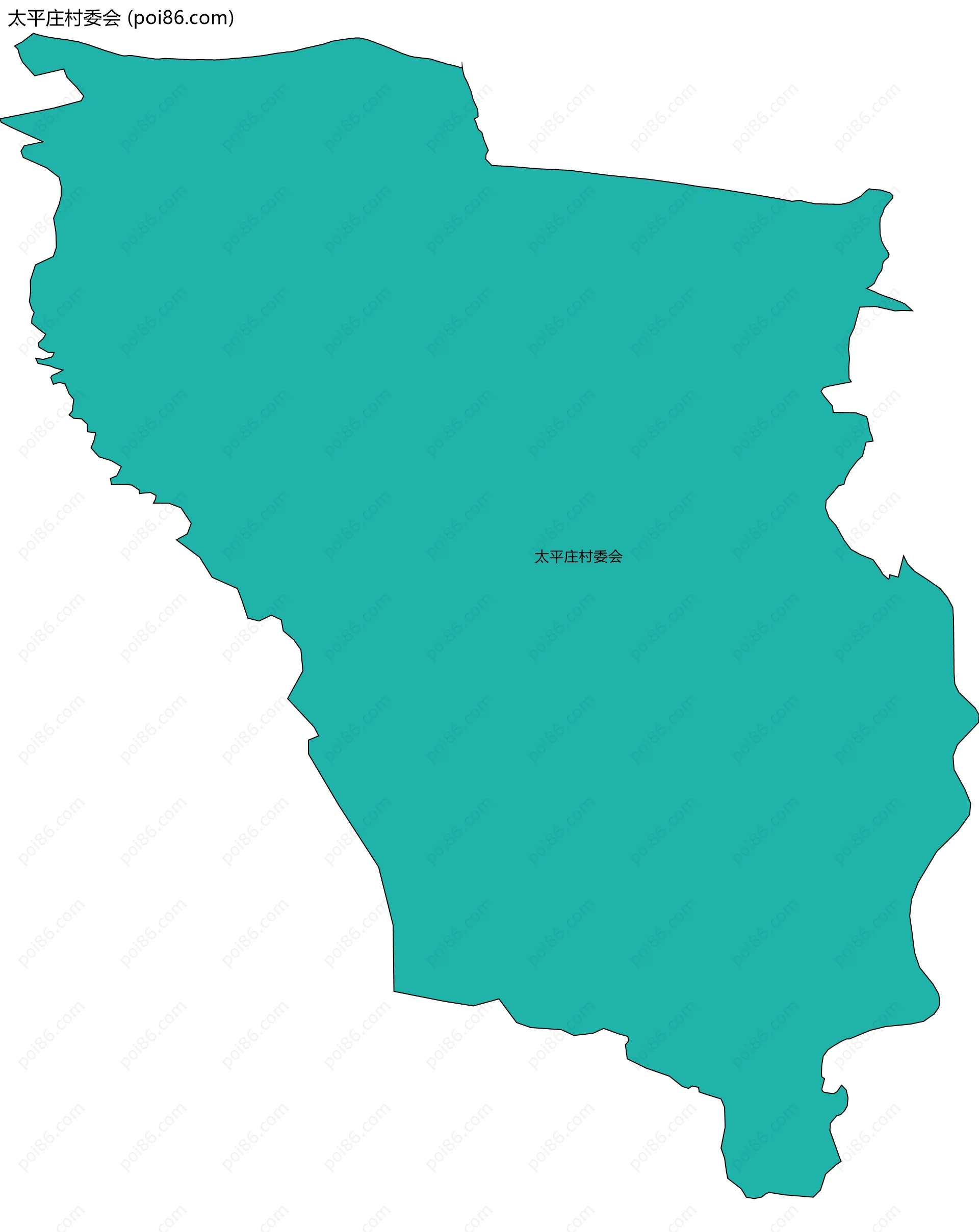 太平庄村委会边界地图
