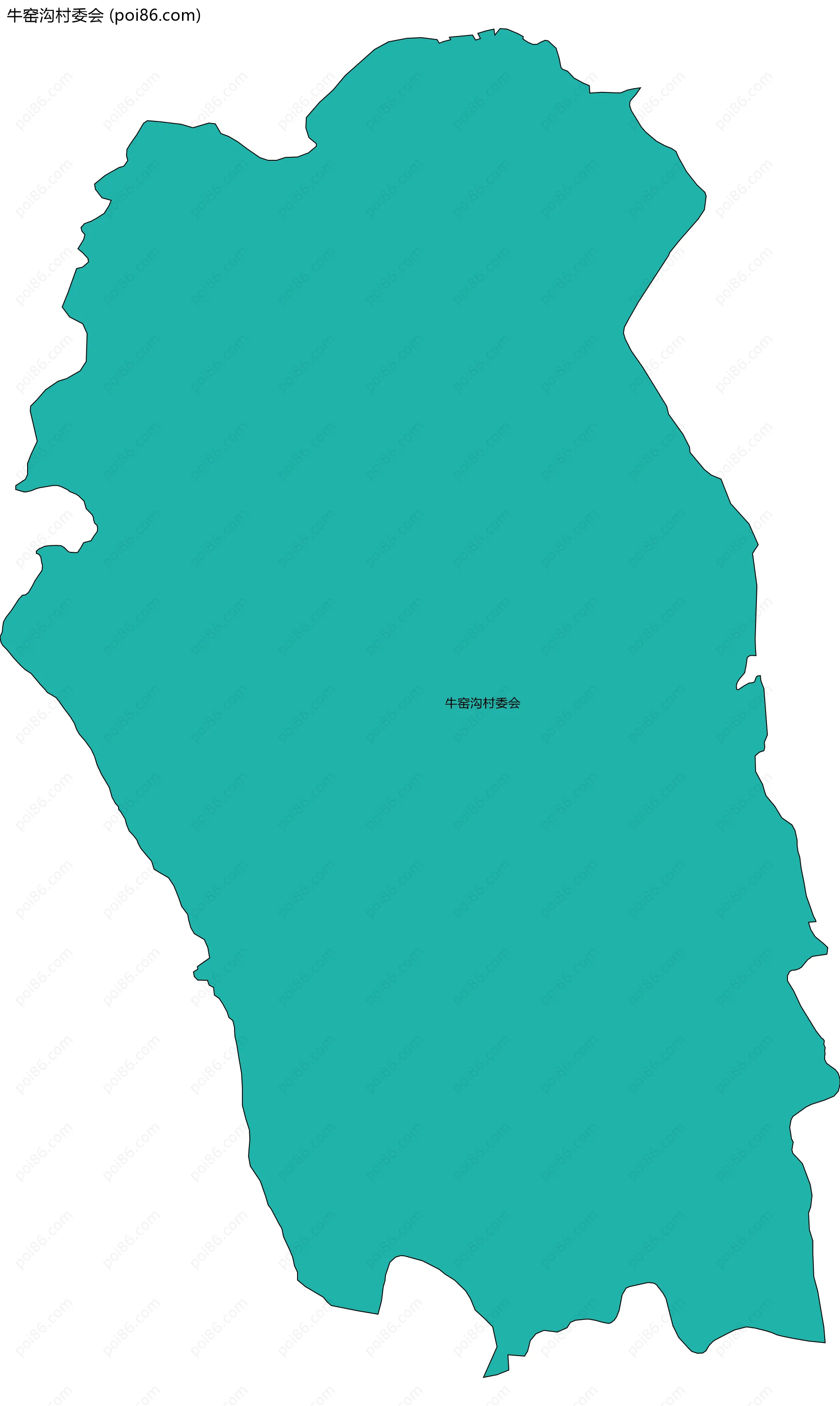 牛窑沟村委会边界地图