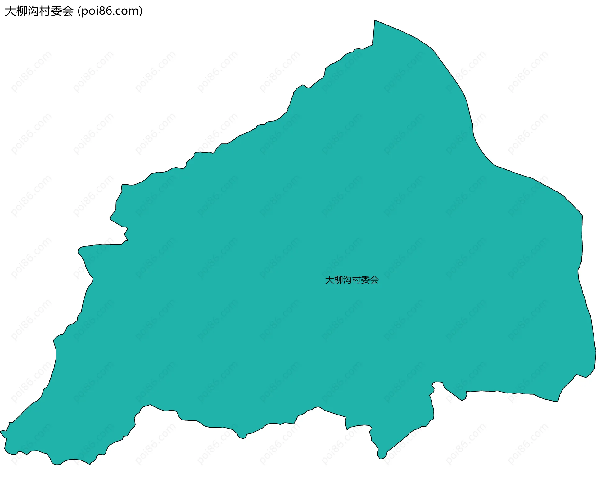 大柳沟村委会边界地图