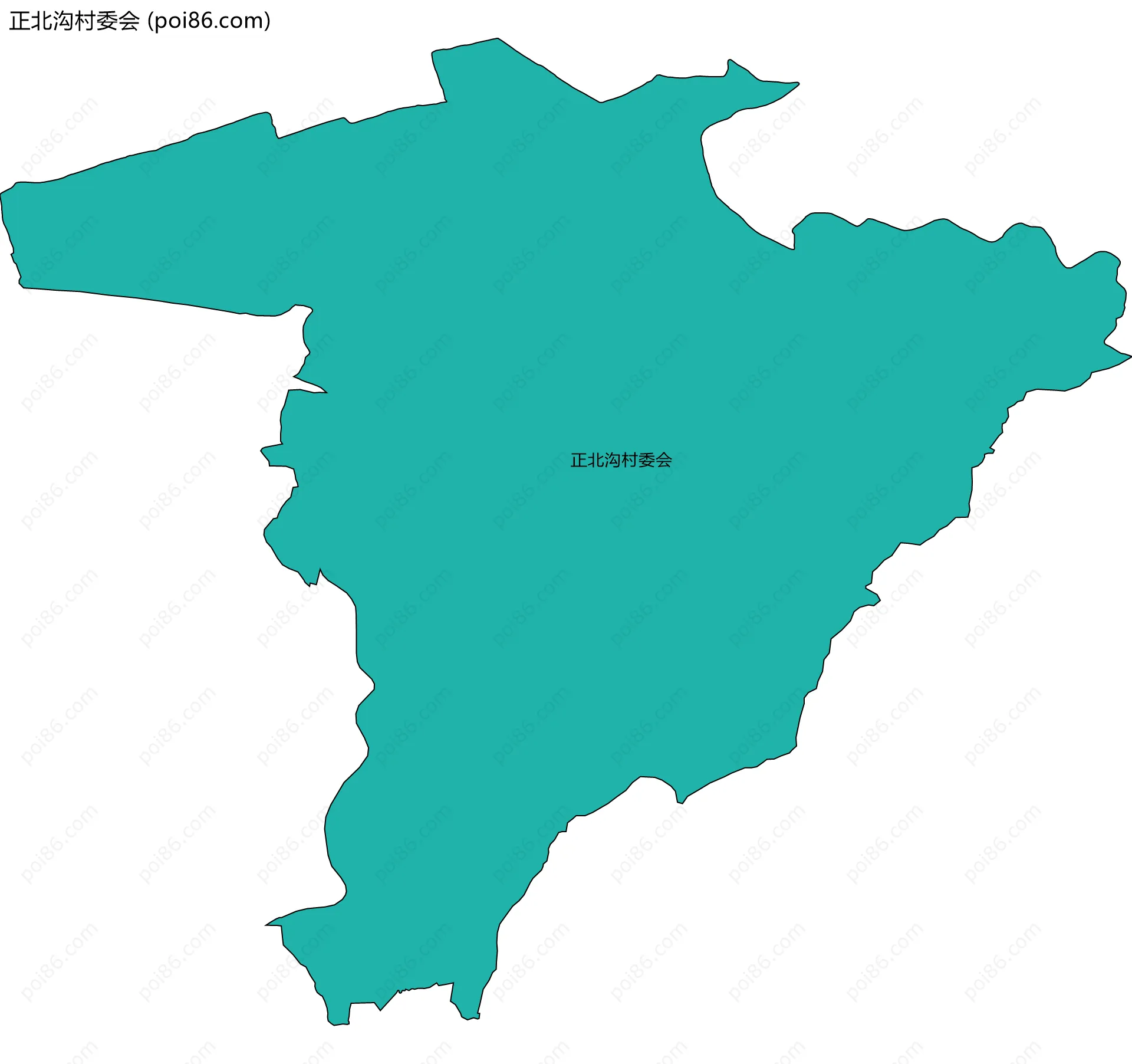 正北沟村委会边界地图