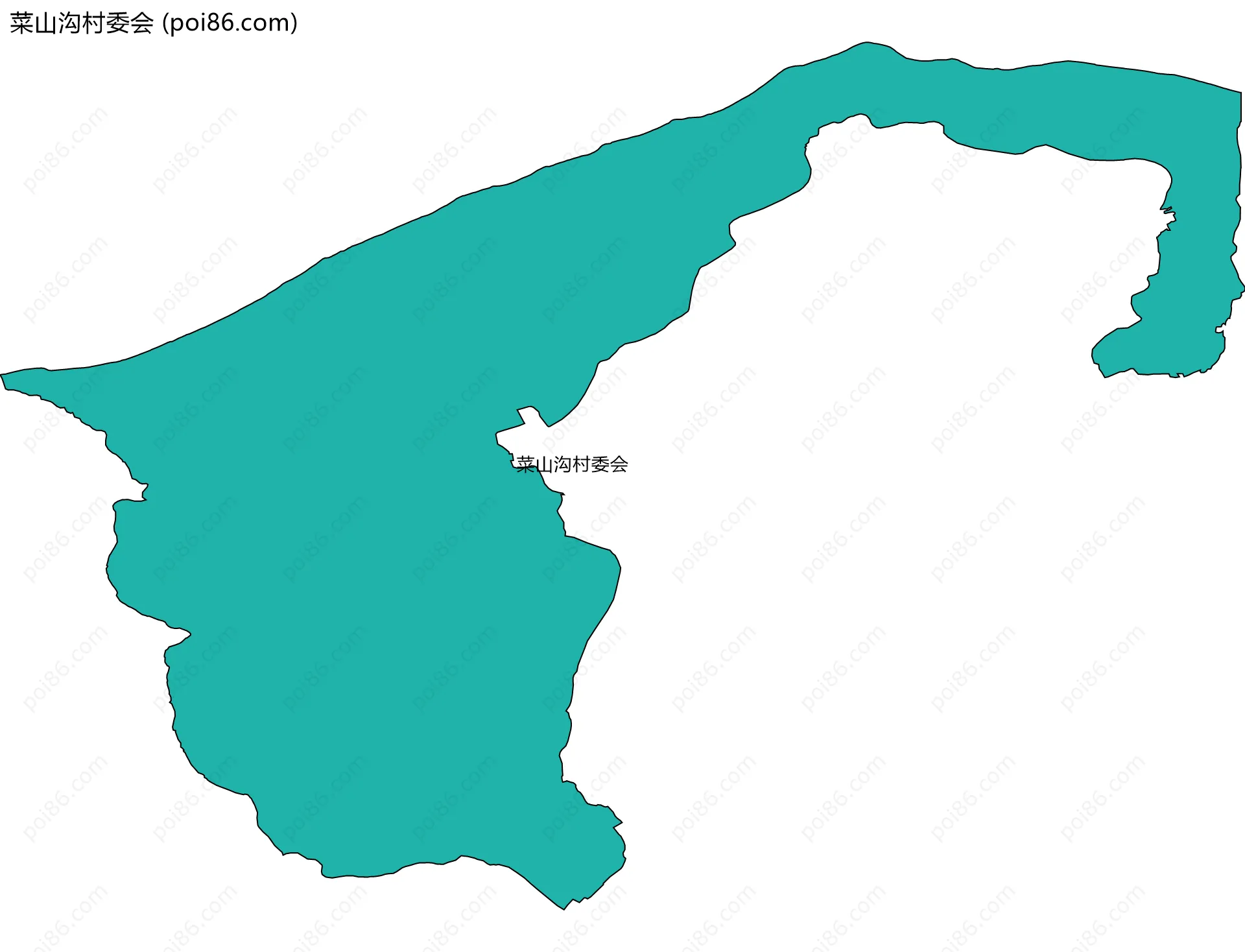 菜山沟村委会边界地图