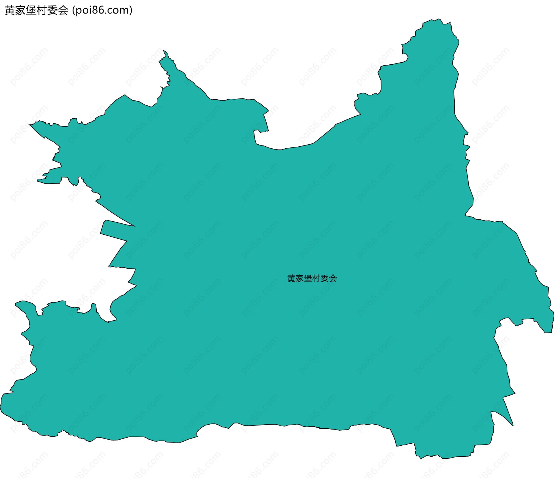 黄家堡村委会边界地图