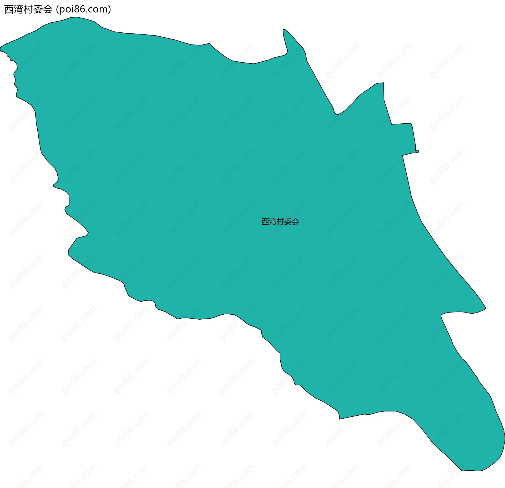西湾村委会边界地图