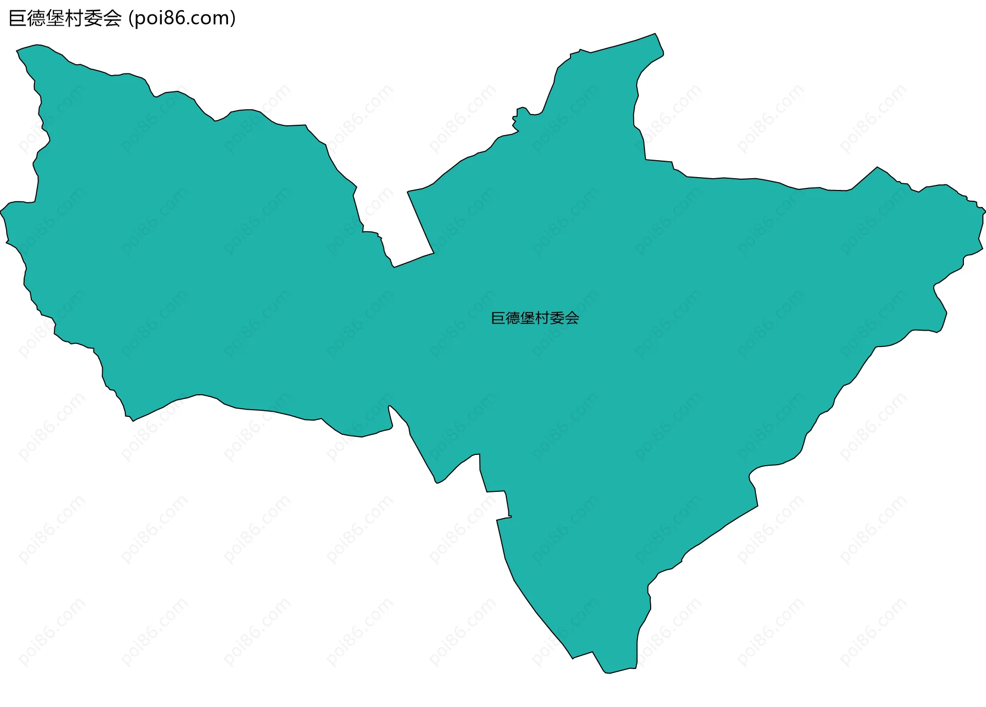 巨德堡村委会边界地图