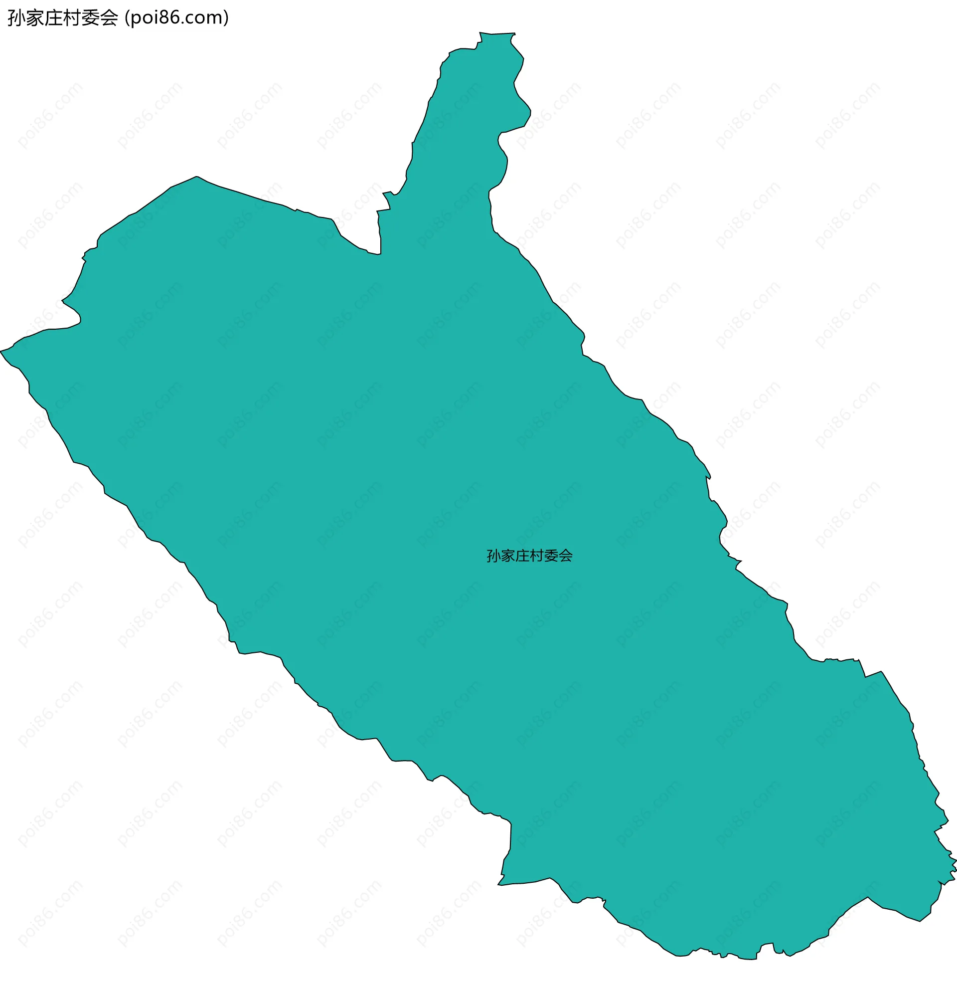 孙家庄村委会边界地图