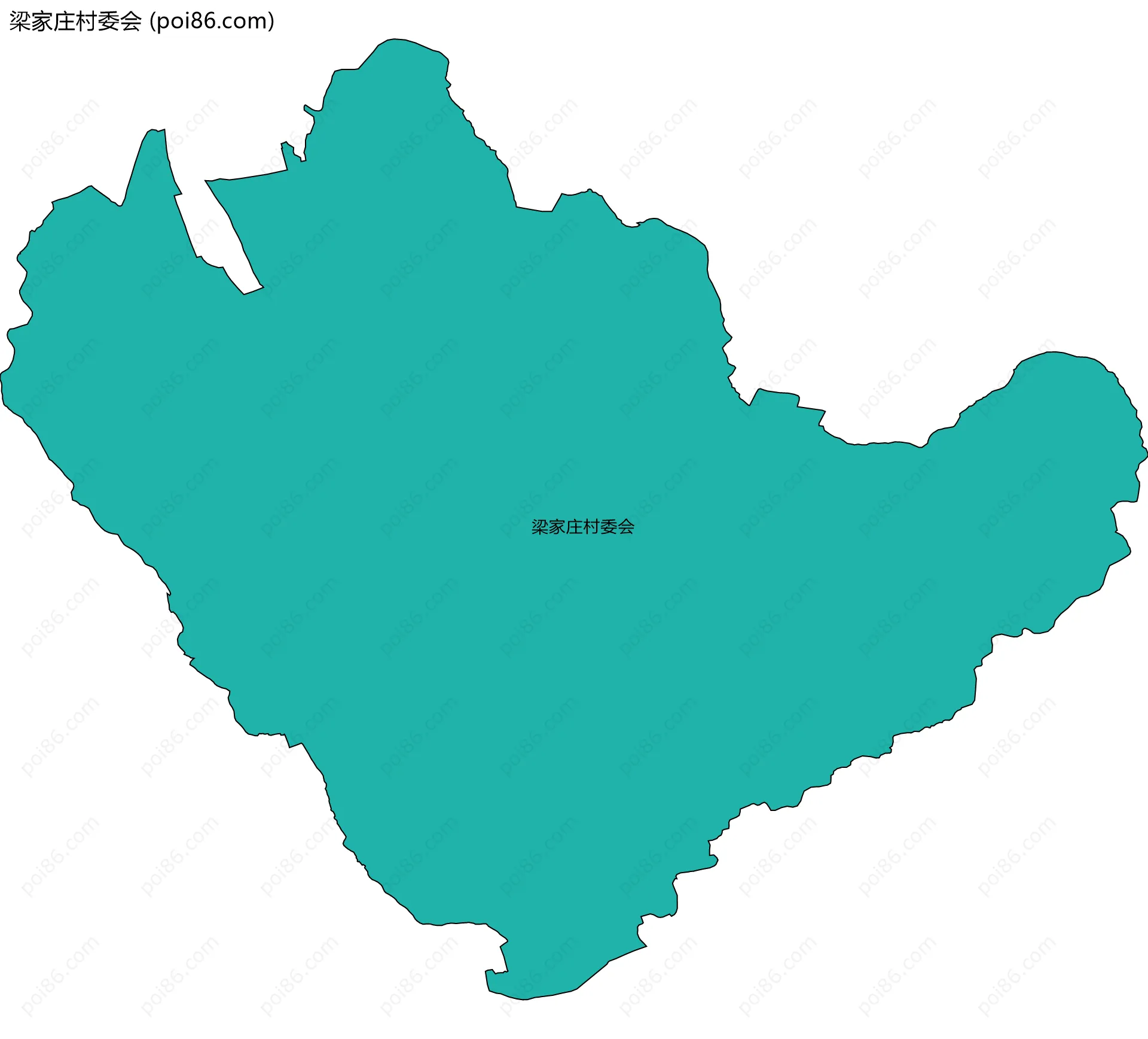 梁家庄村委会边界地图