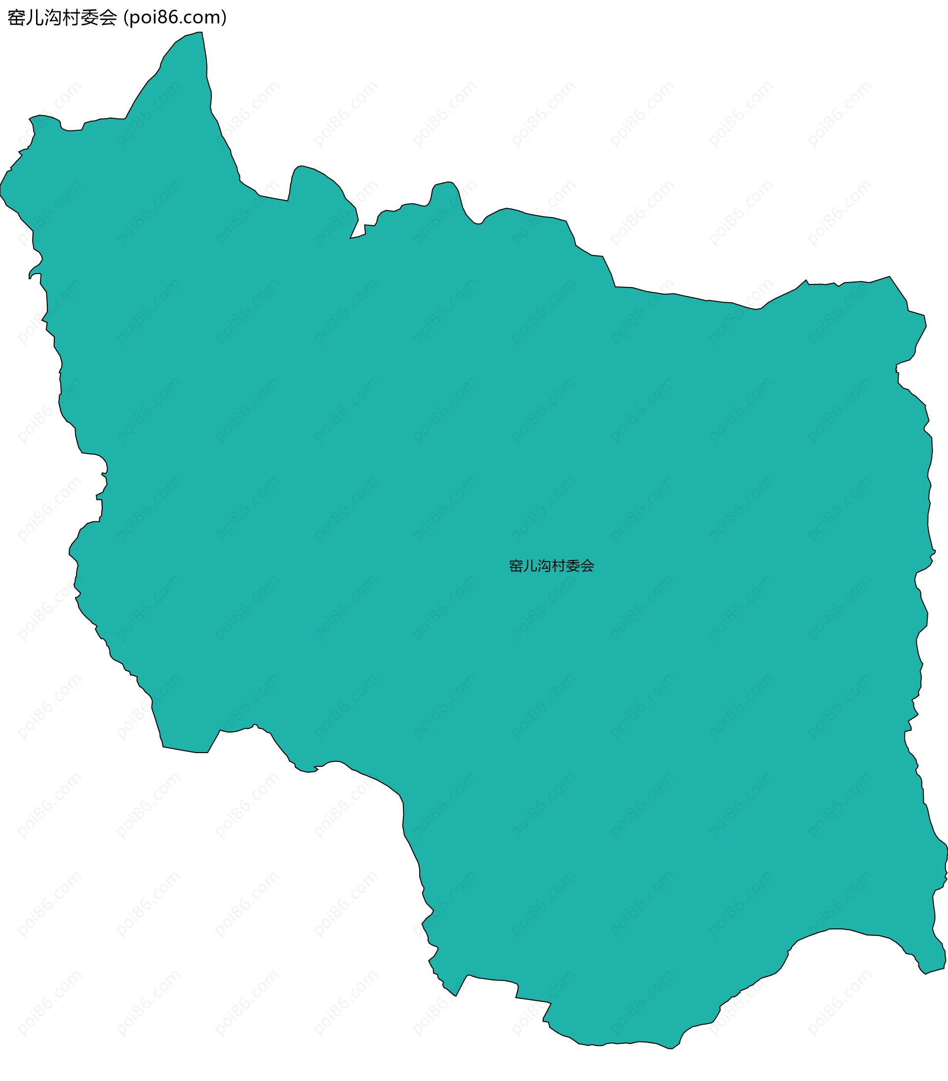 窑儿沟村委会边界地图