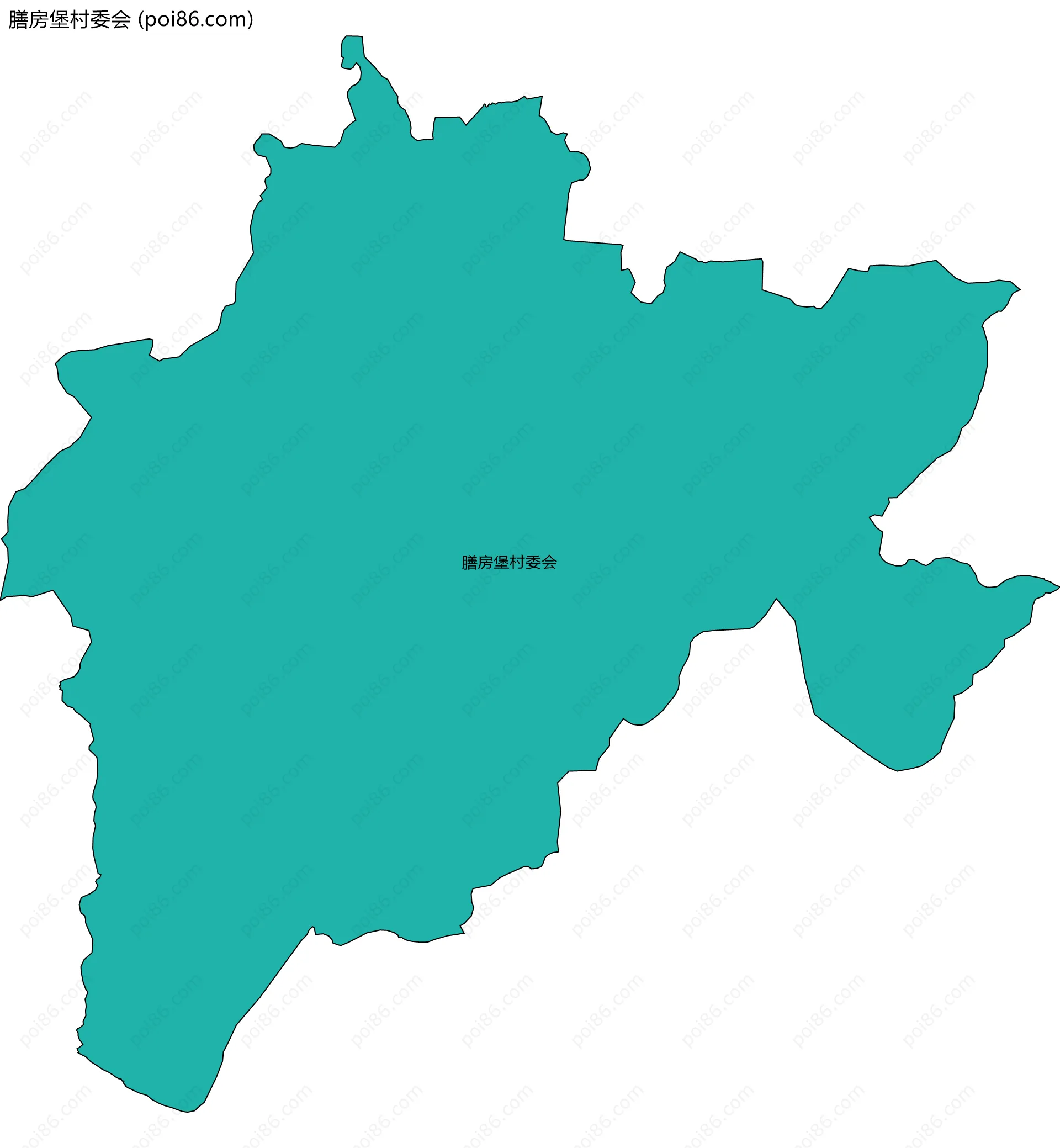 膳房堡村委会边界地图