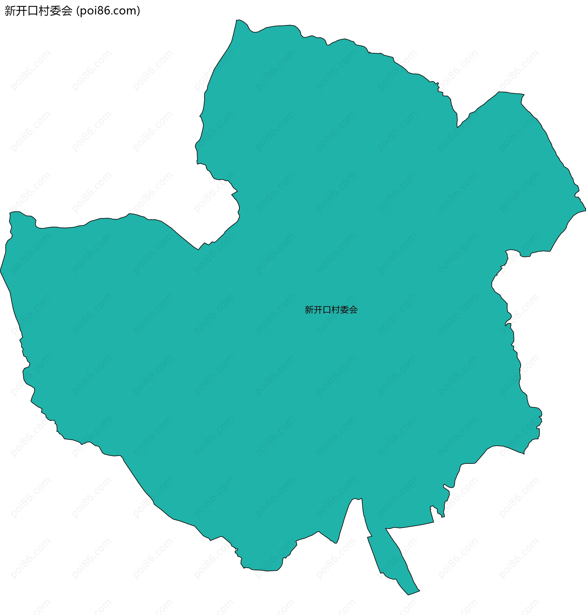 新开口村委会边界地图