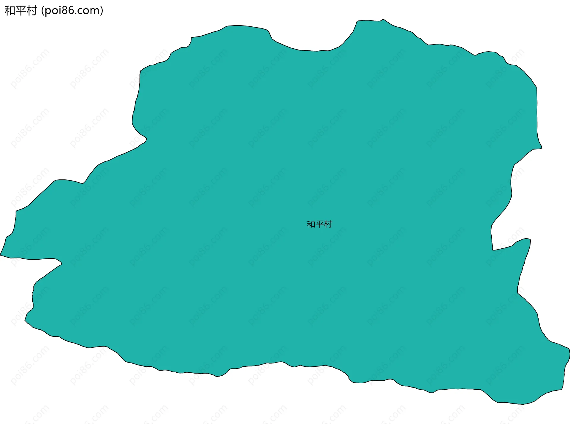 和平村边界地图