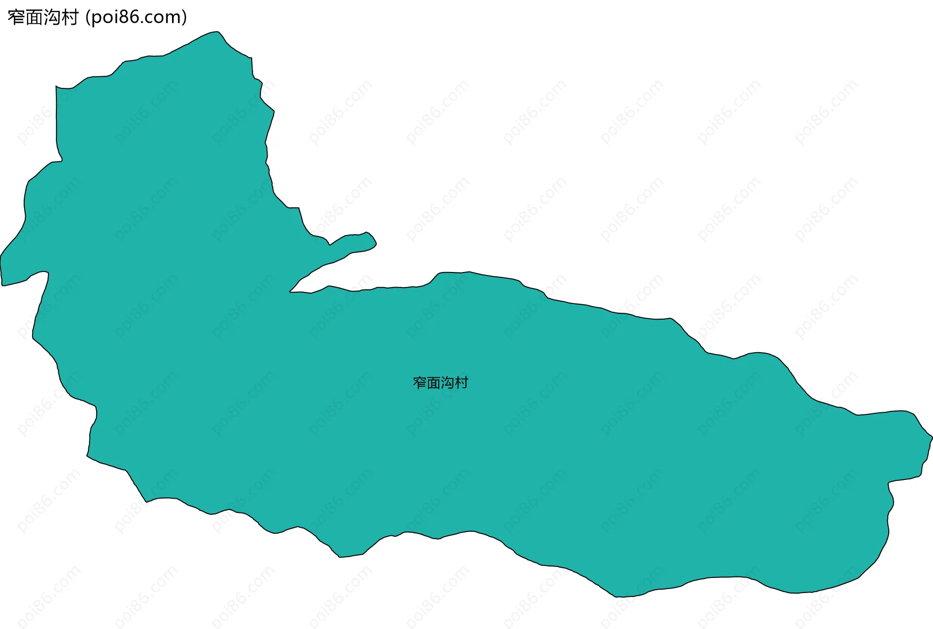 窄面沟村边界地图