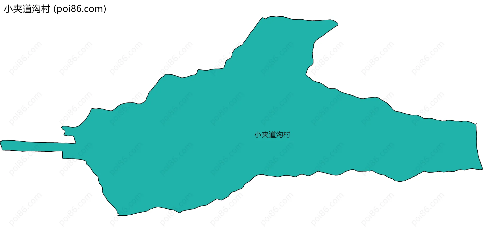 小夹道沟村边界地图