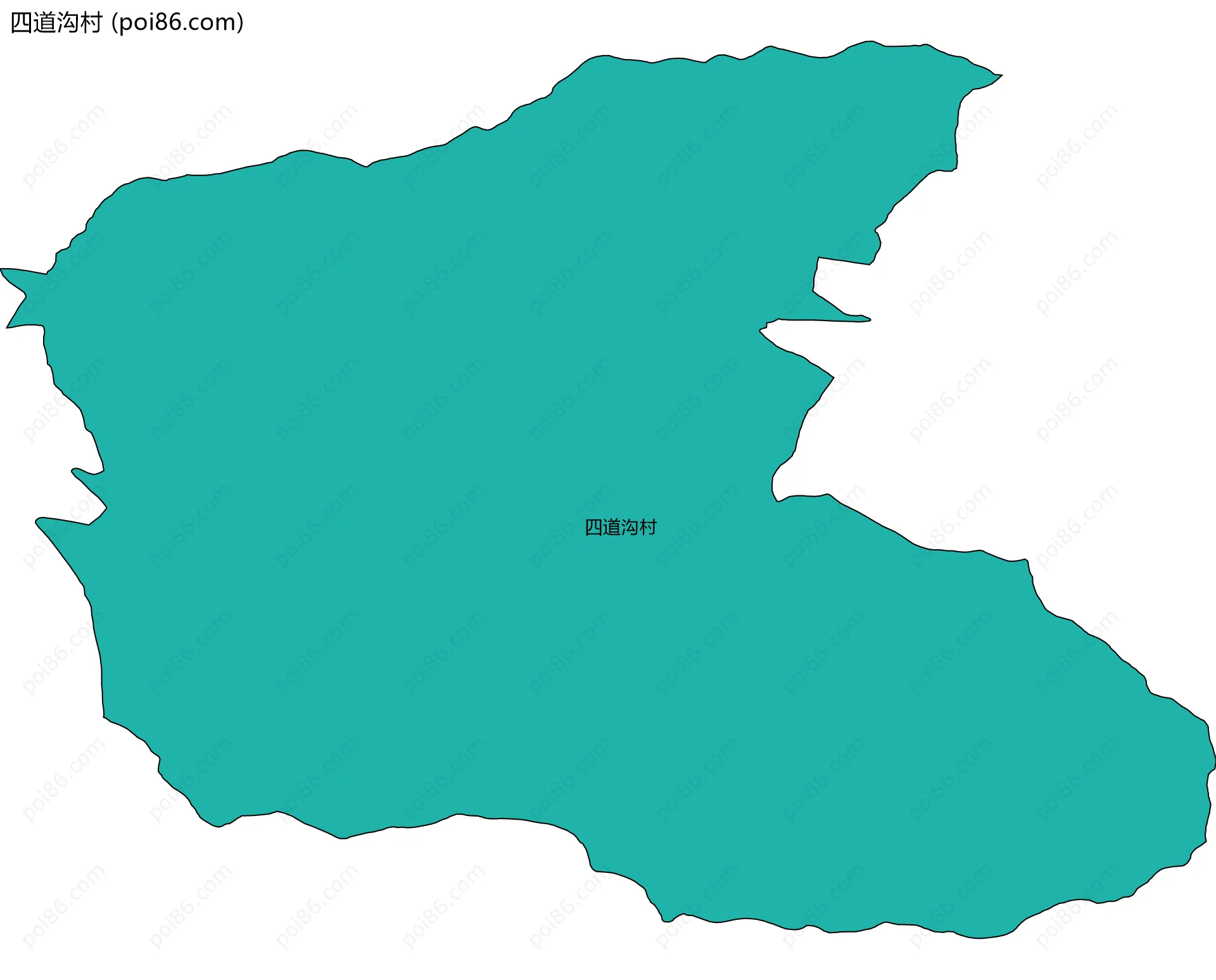四道沟村边界地图