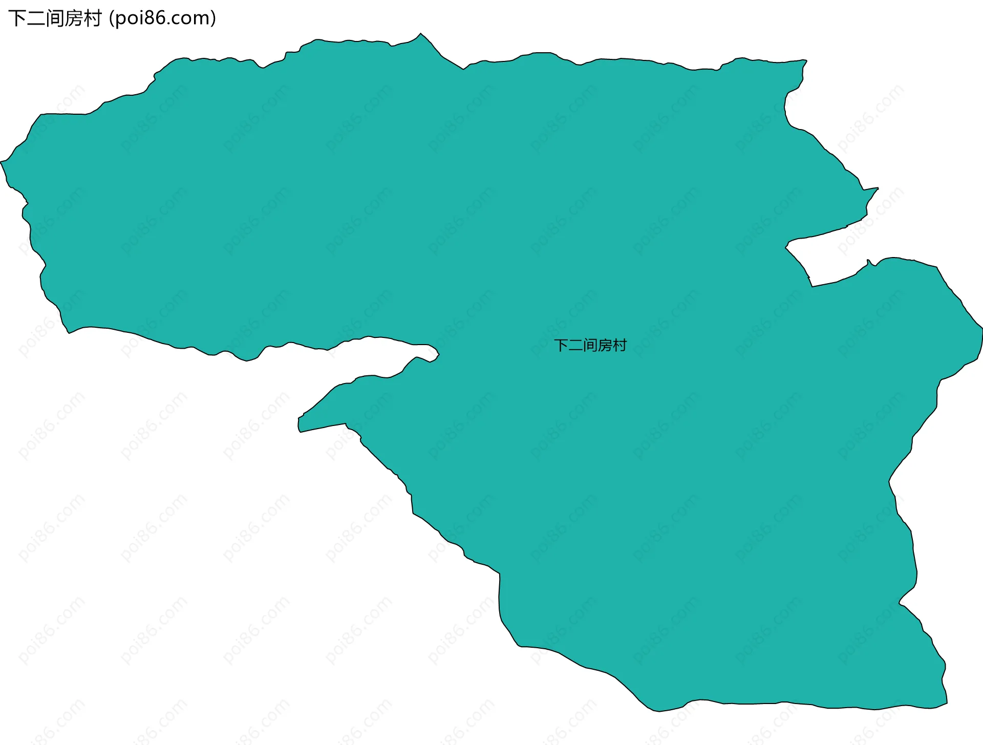 下二间房村边界地图