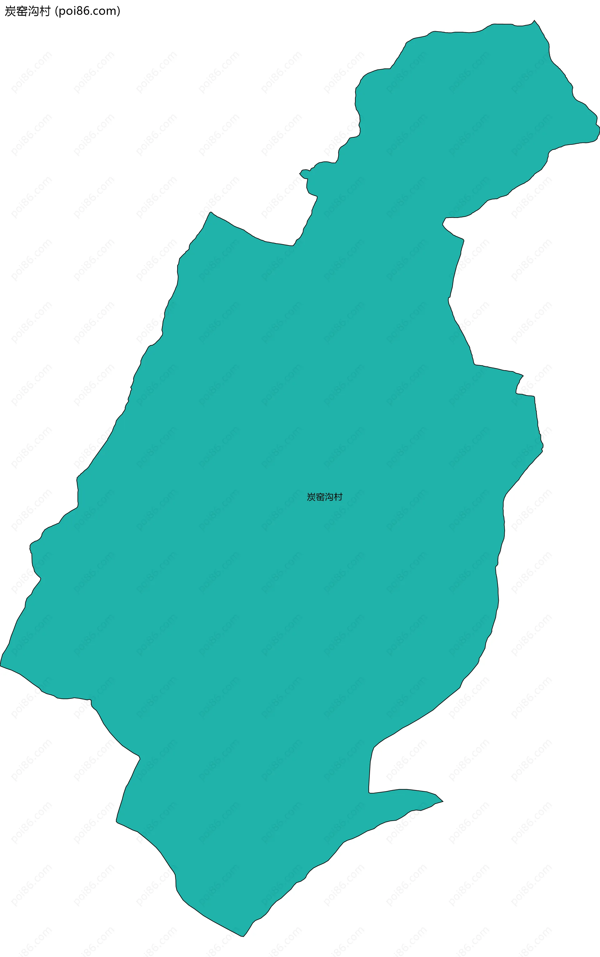 炭窑沟村边界地图