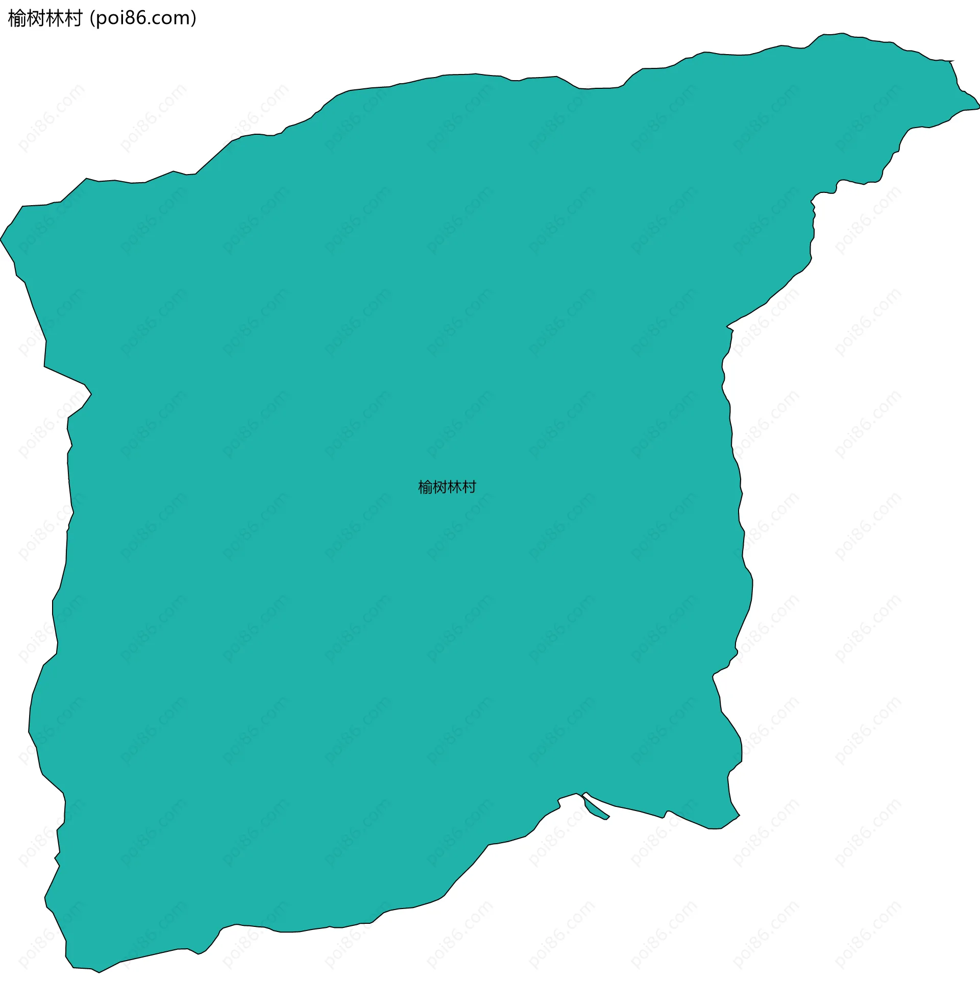 榆树林村边界地图