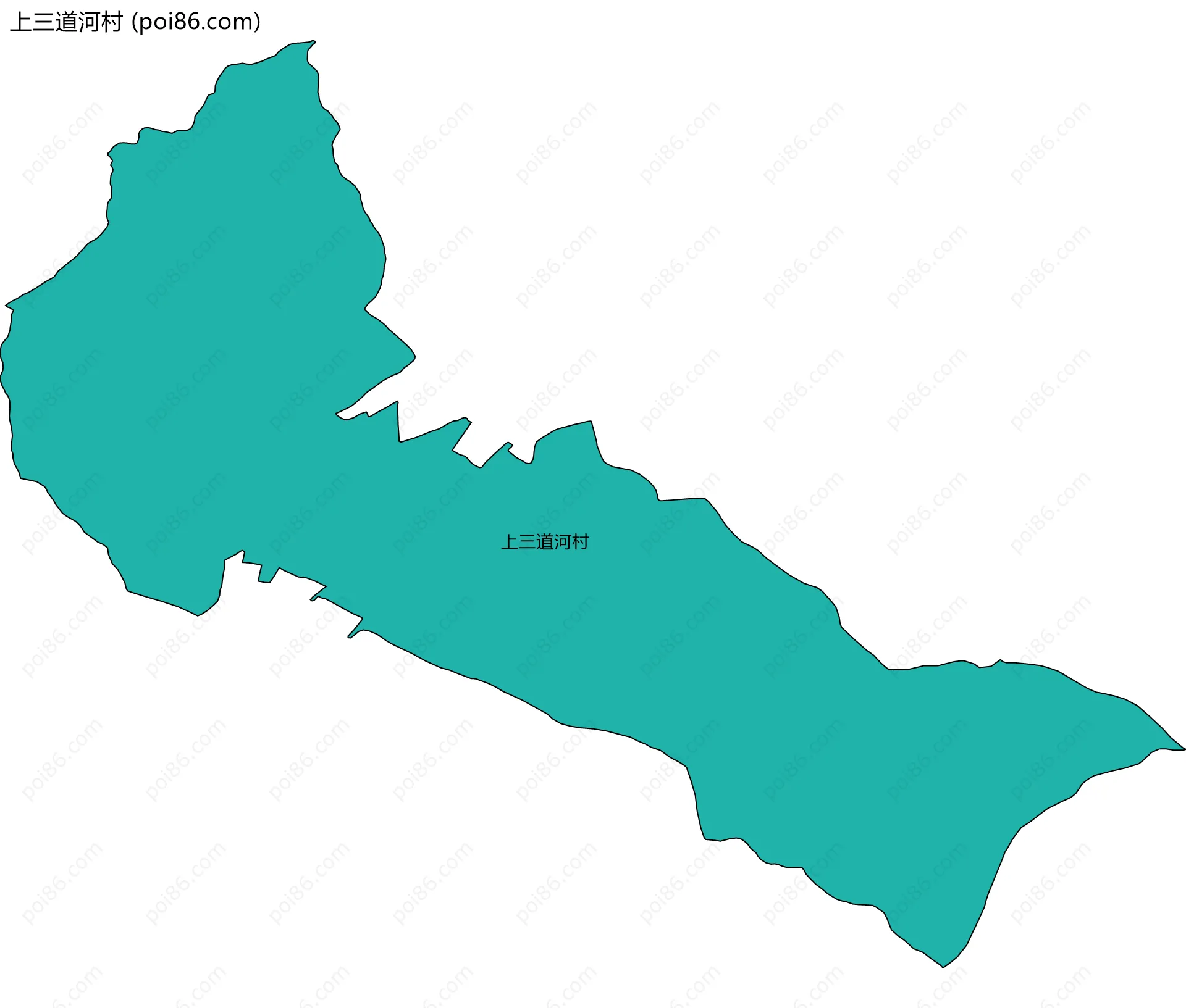 上三道河村边界地图