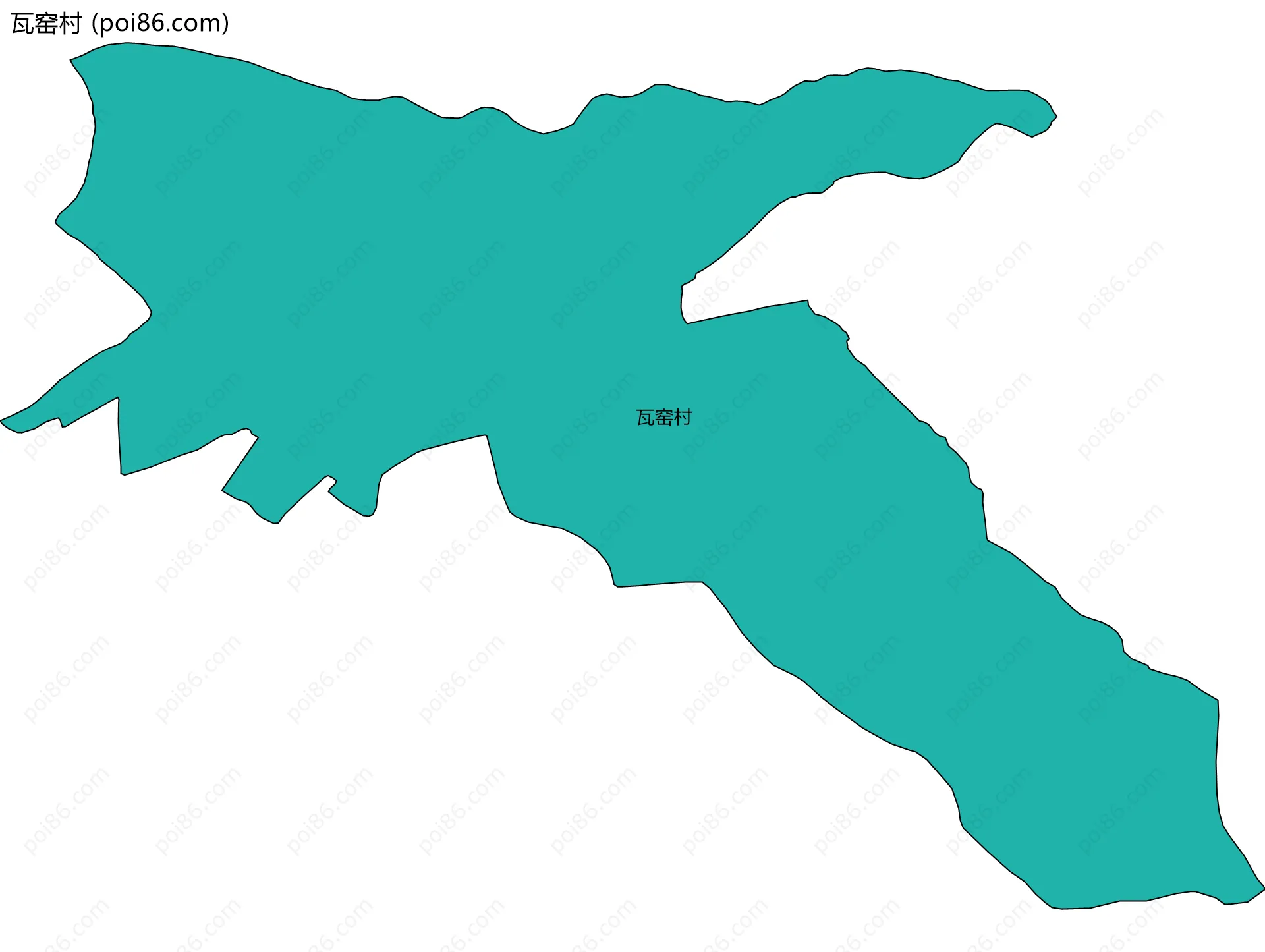 瓦窑村边界地图