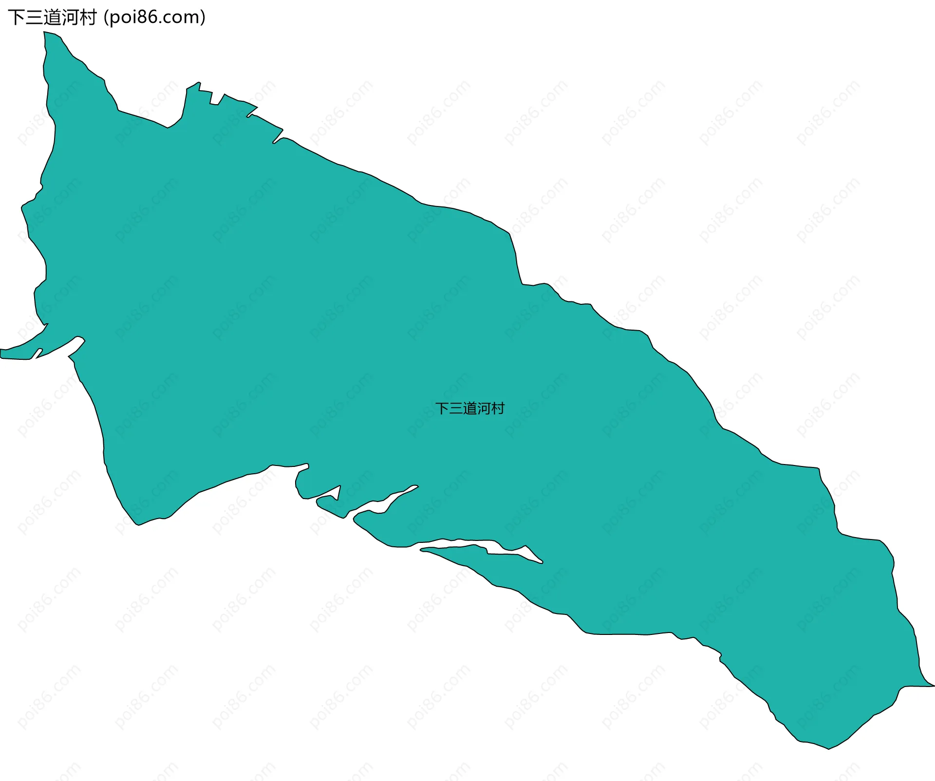 下三道河村边界地图