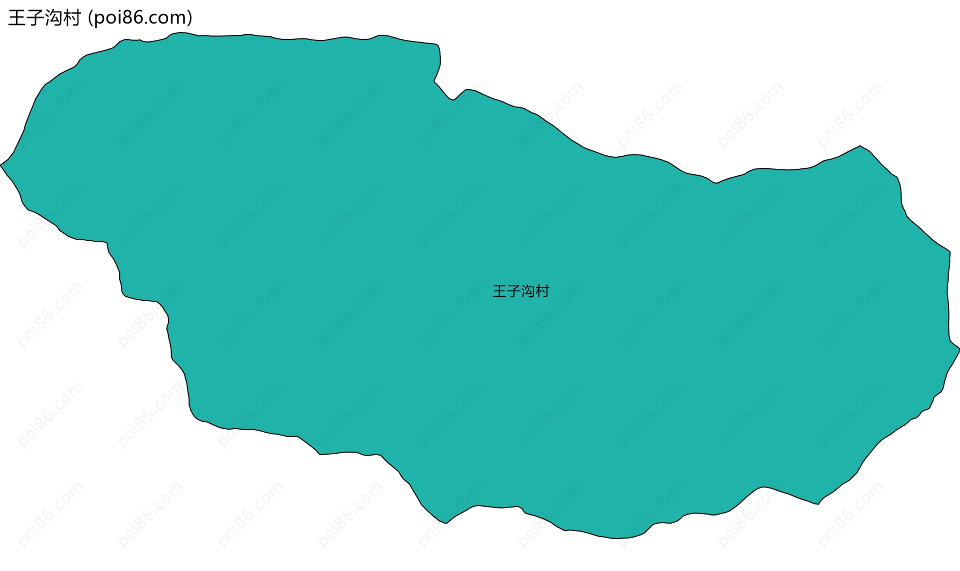 王子沟村边界地图