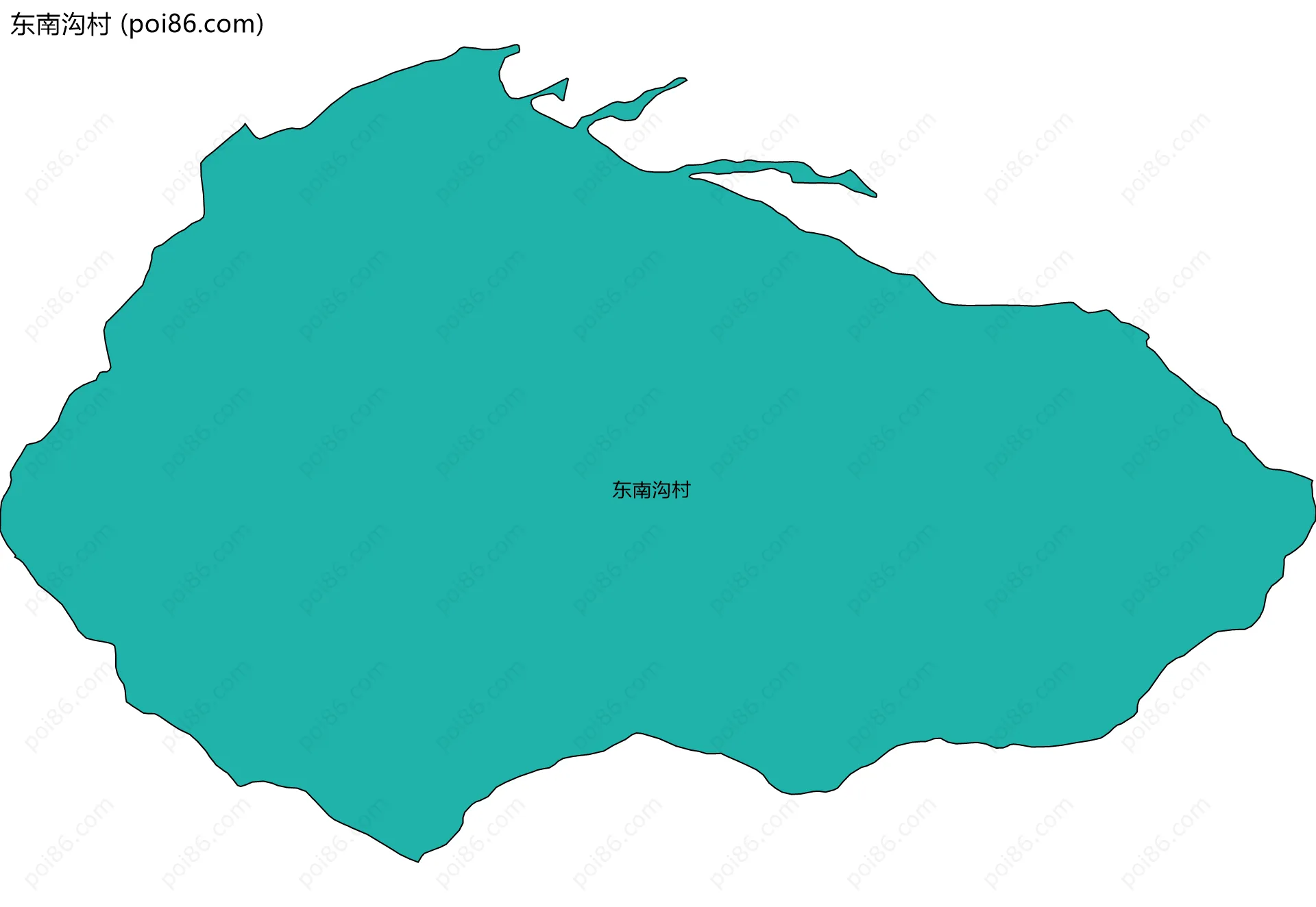 东南沟村边界地图