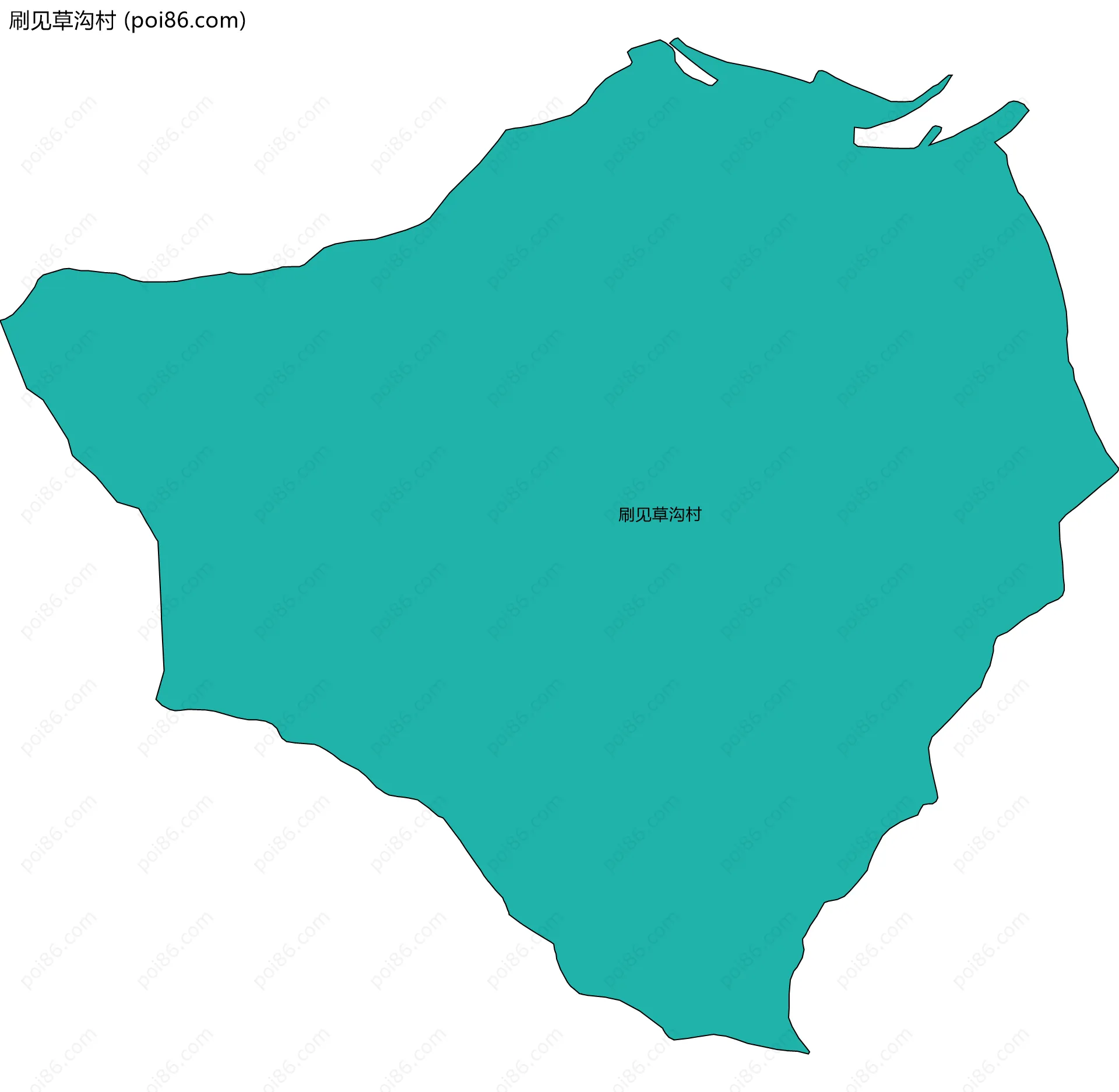 刷见草沟村边界地图