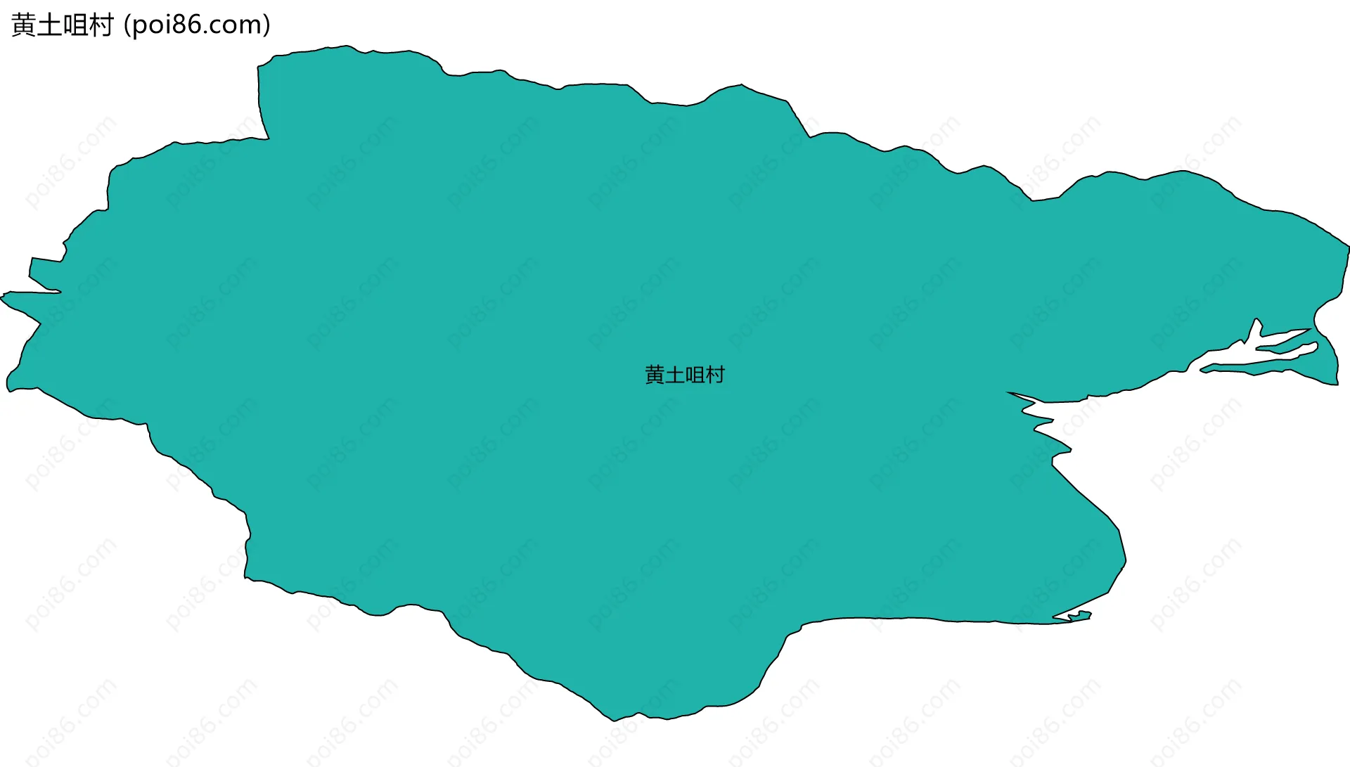 黄土咀村边界地图