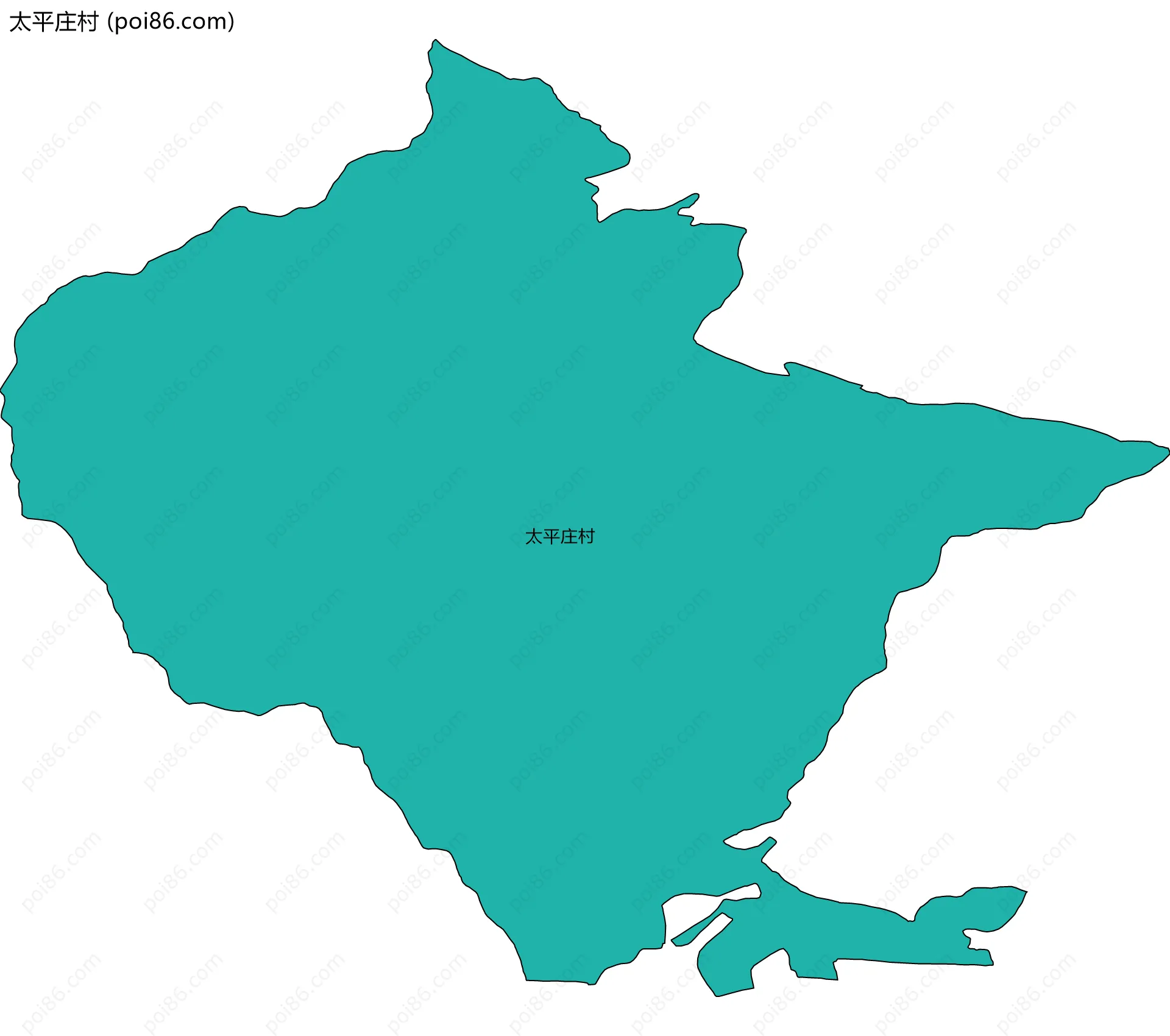 太平庄村边界地图