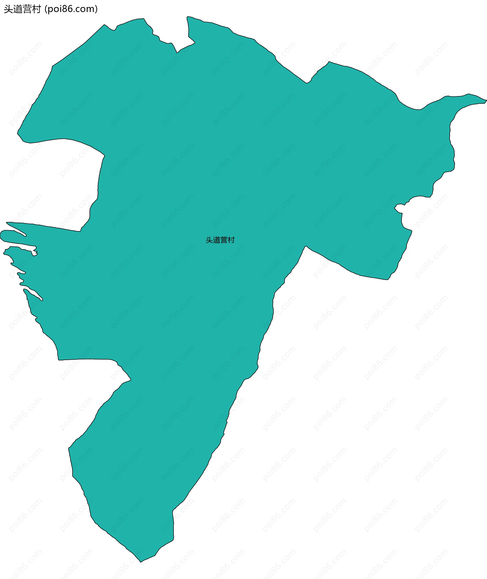 头道营村边界地图