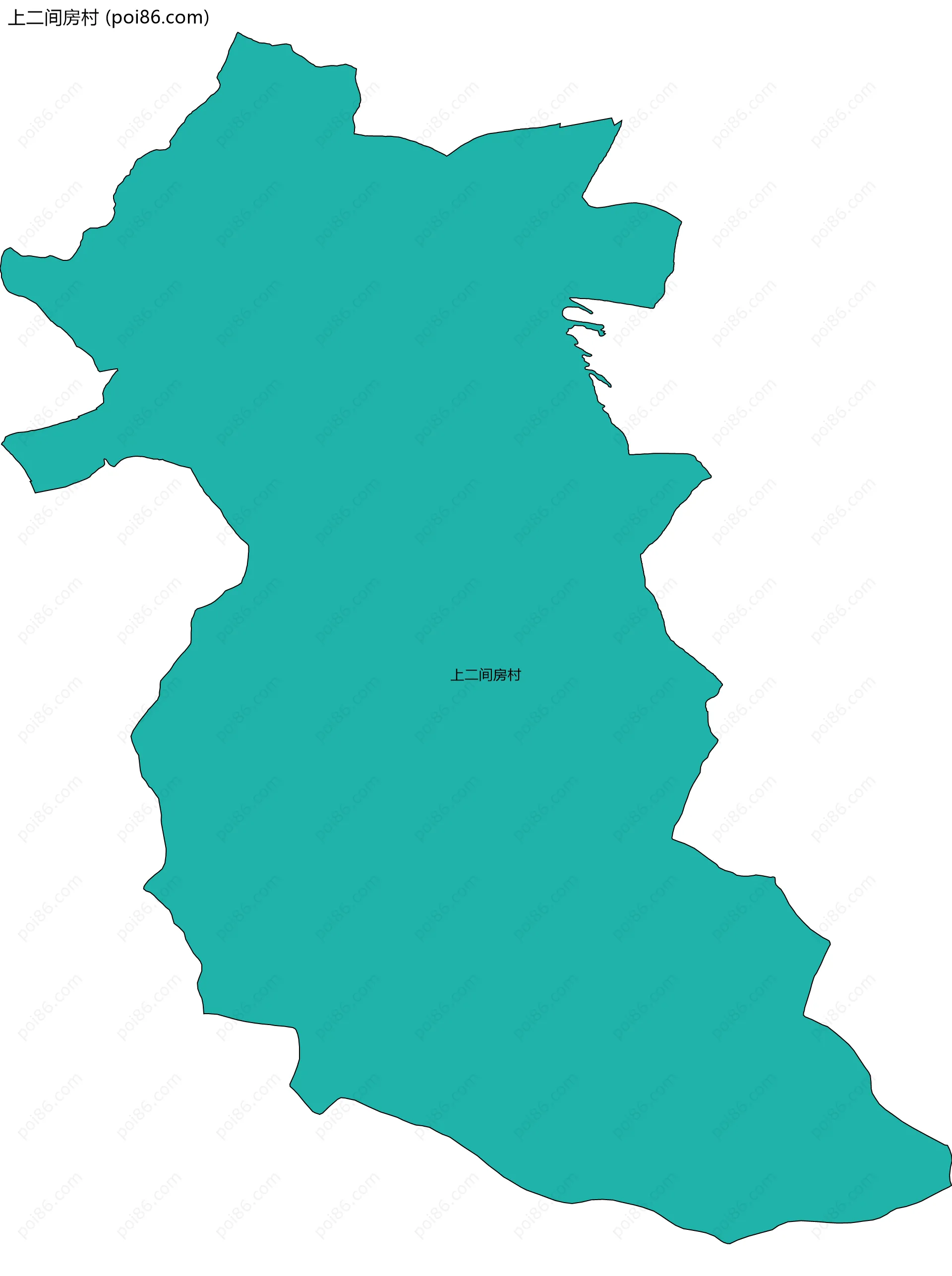 上二间房村边界地图