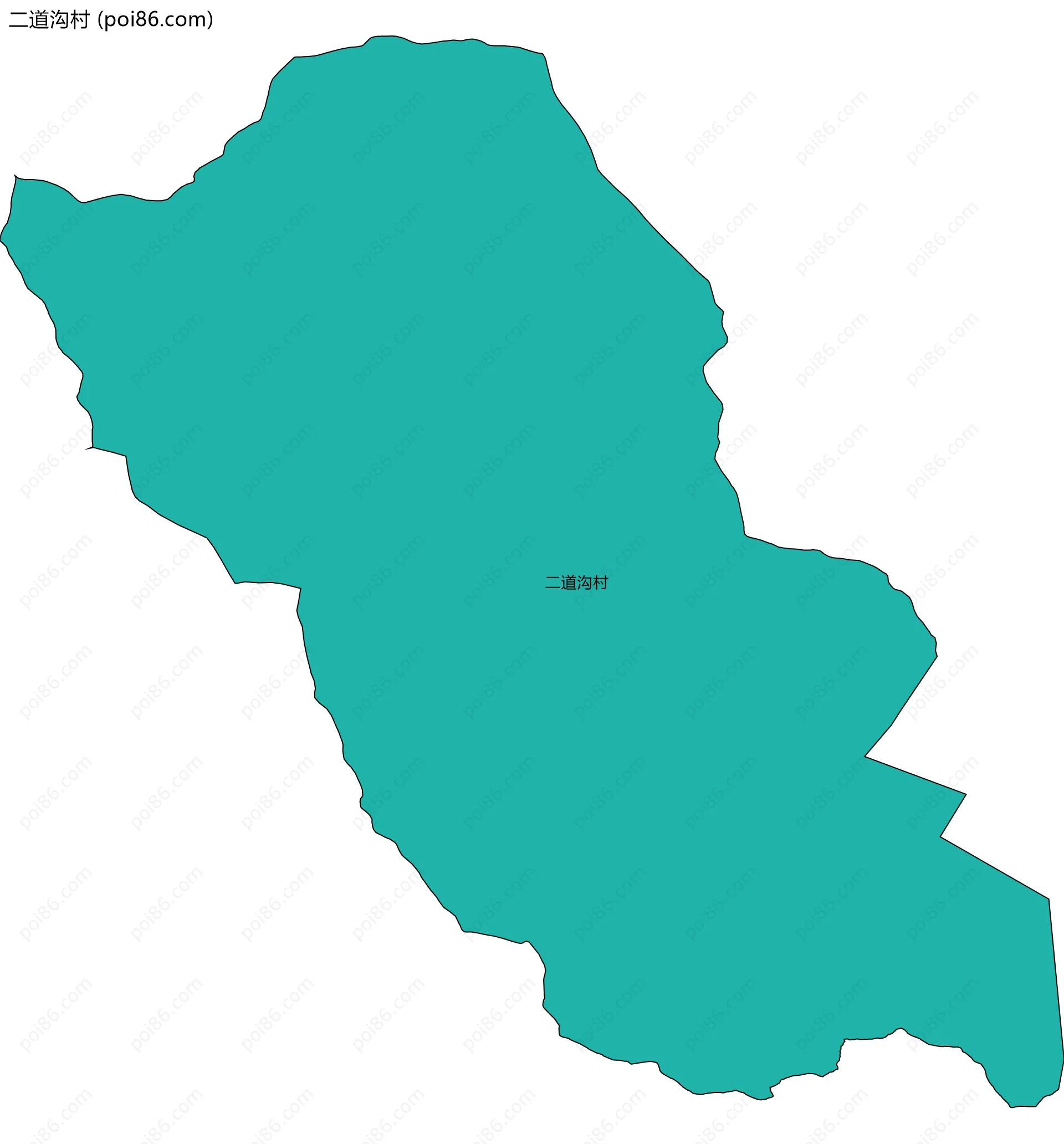 二道沟村边界地图