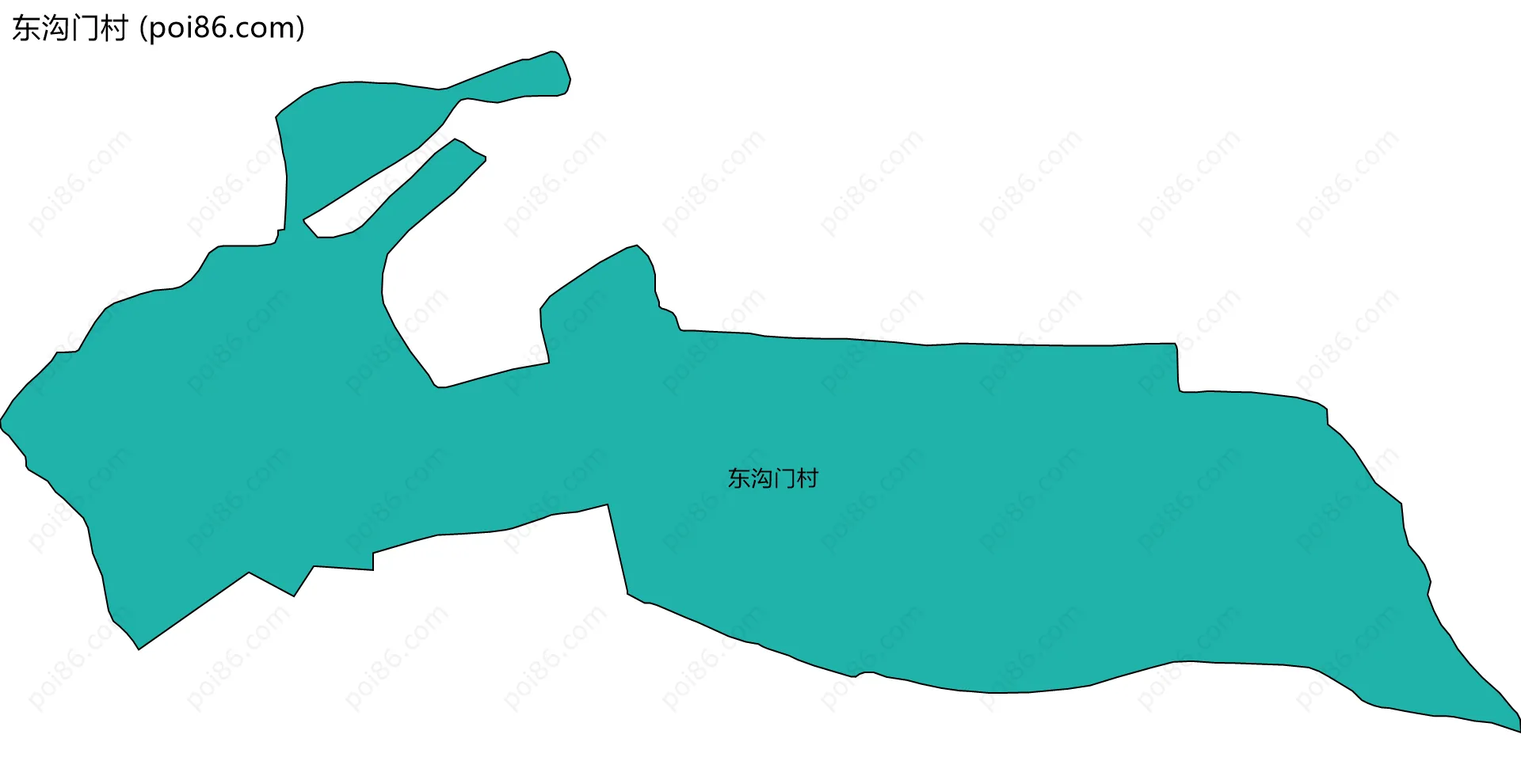 东沟门村边界地图