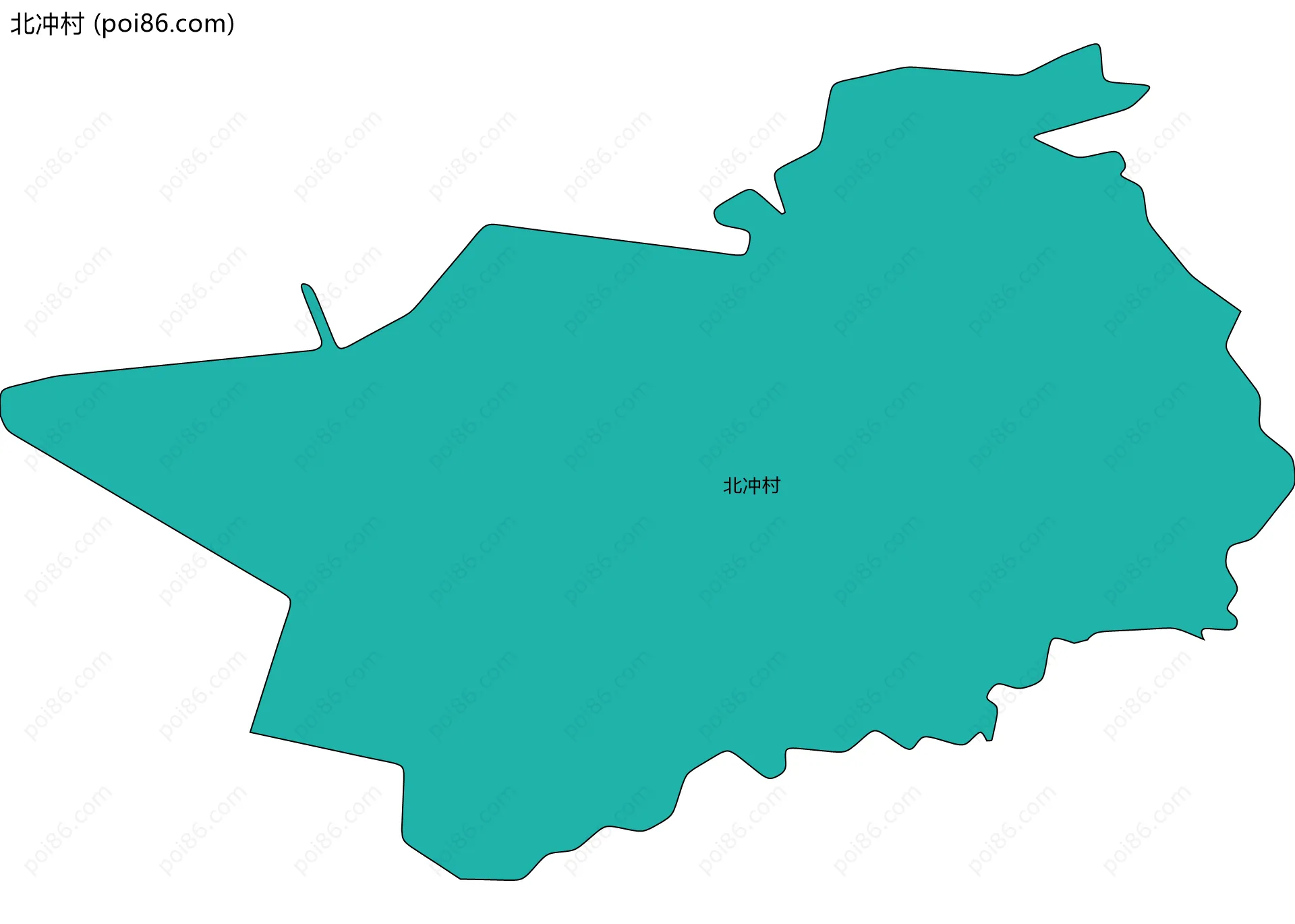 北冲村边界地图