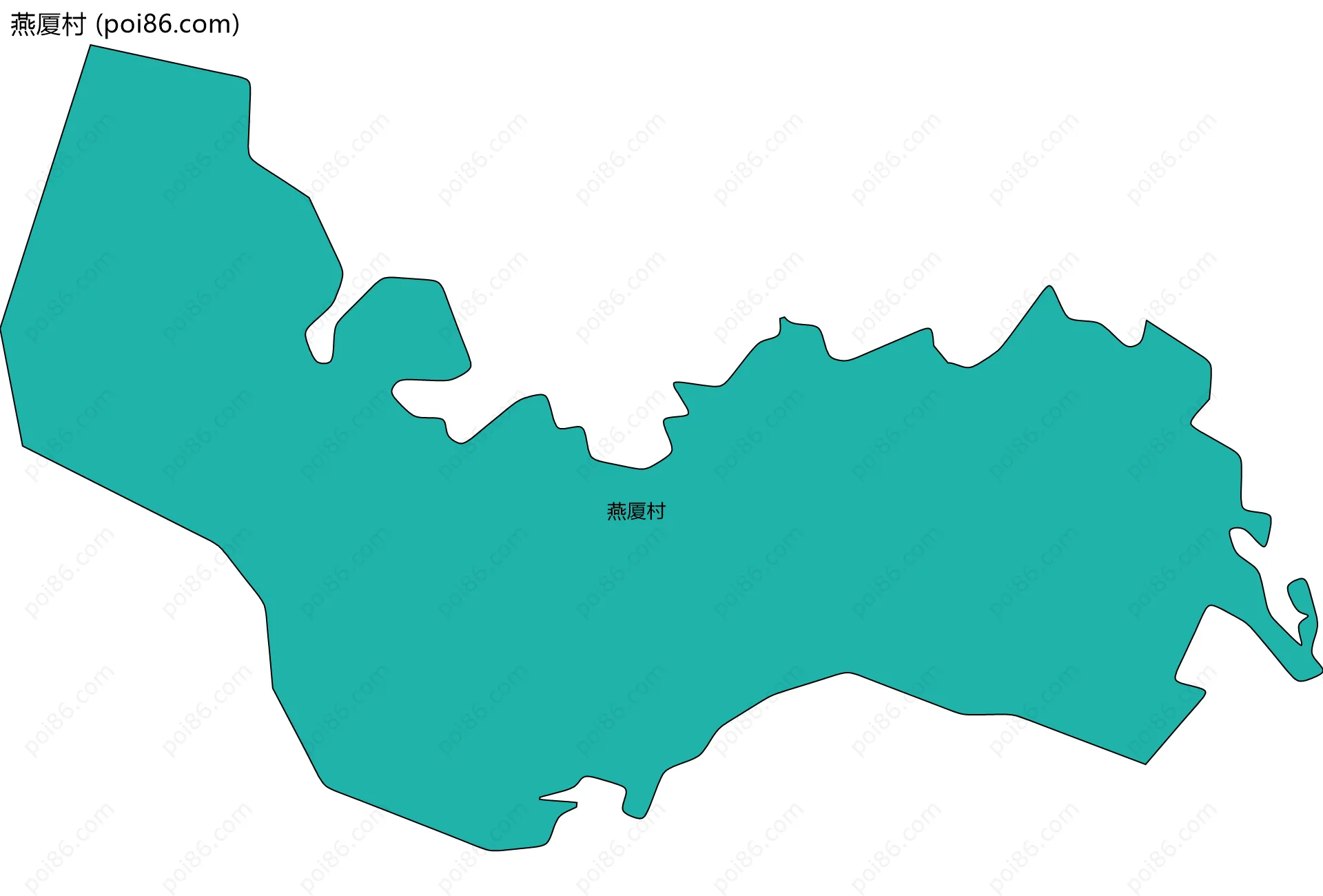 燕厦村边界地图