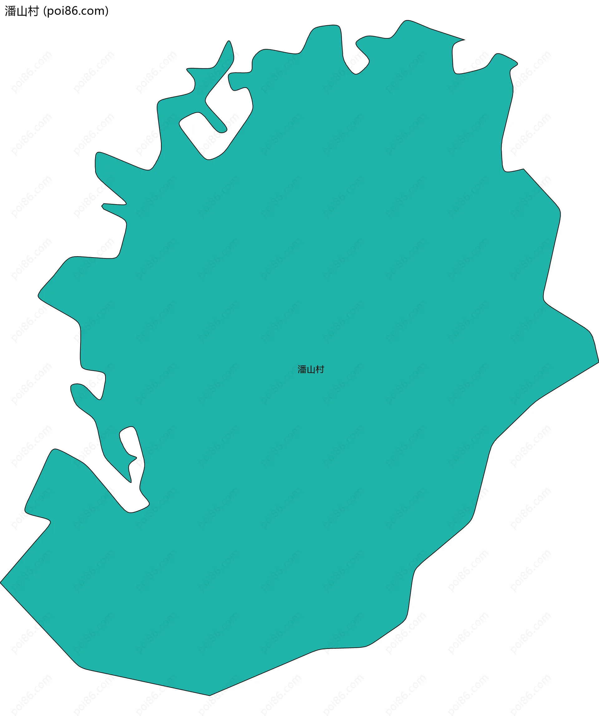 潘山村边界地图