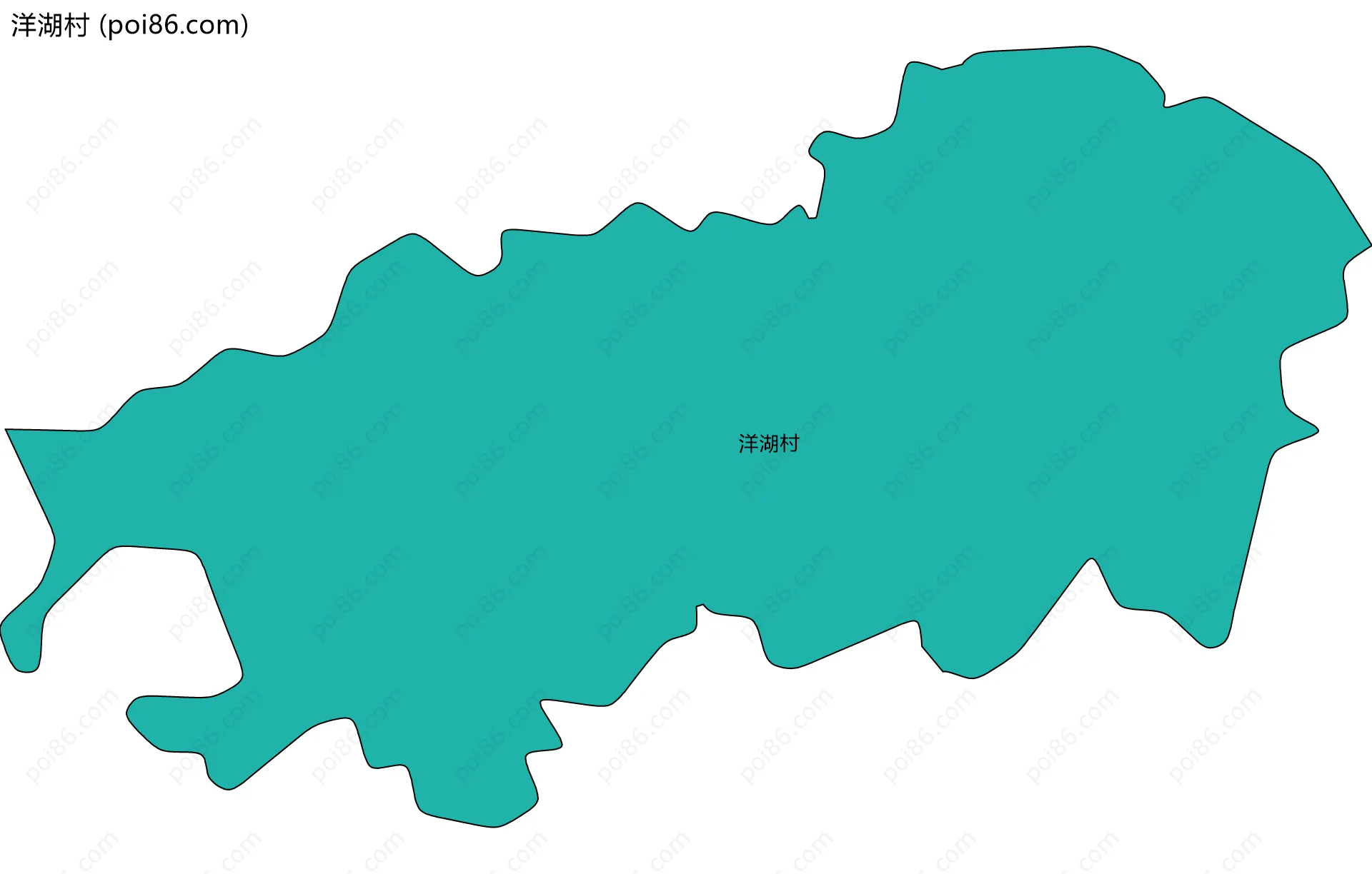 洋湖村边界地图